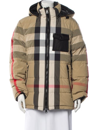 Burberry Plaid Print Coat