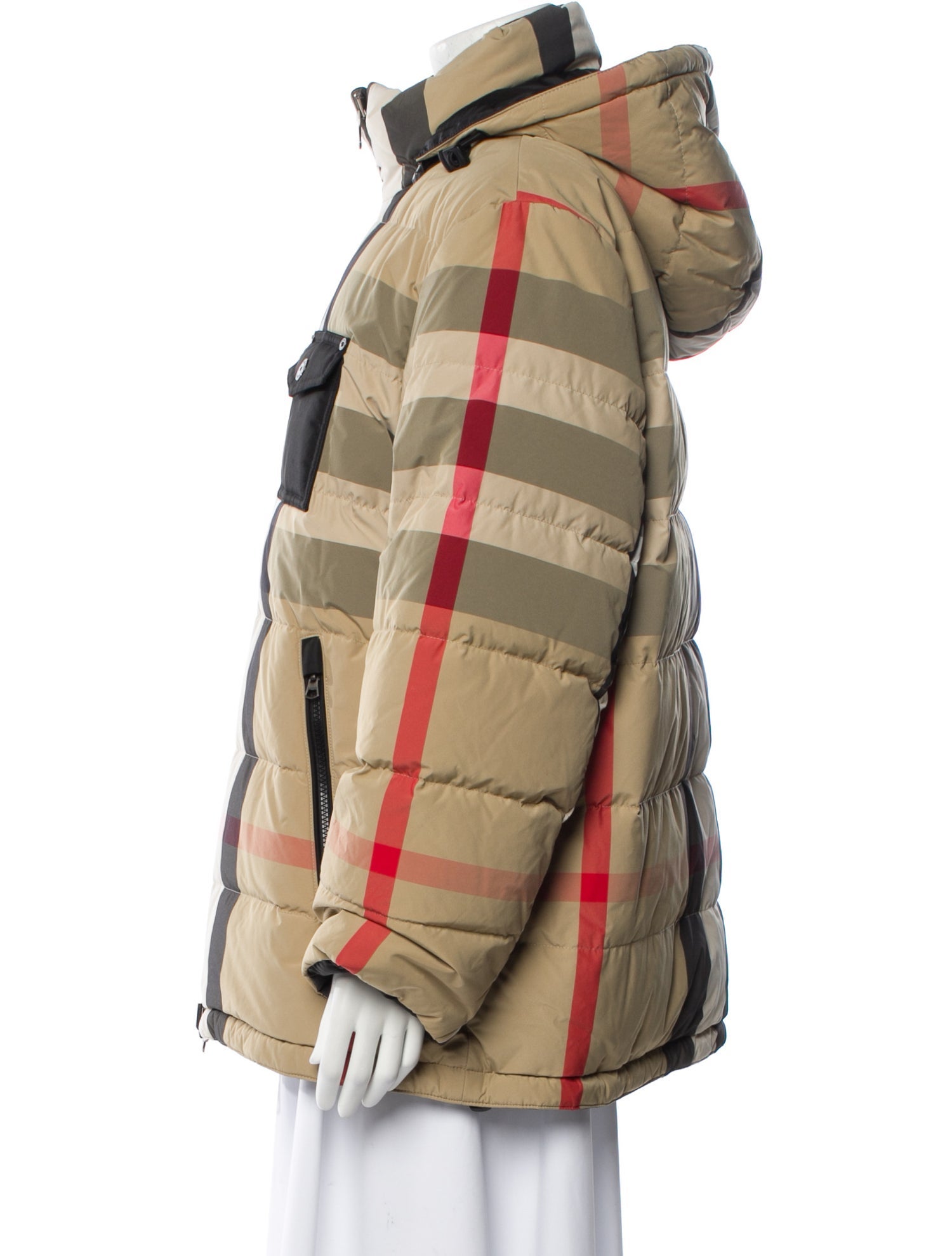 Burberry Plaid Print Coat