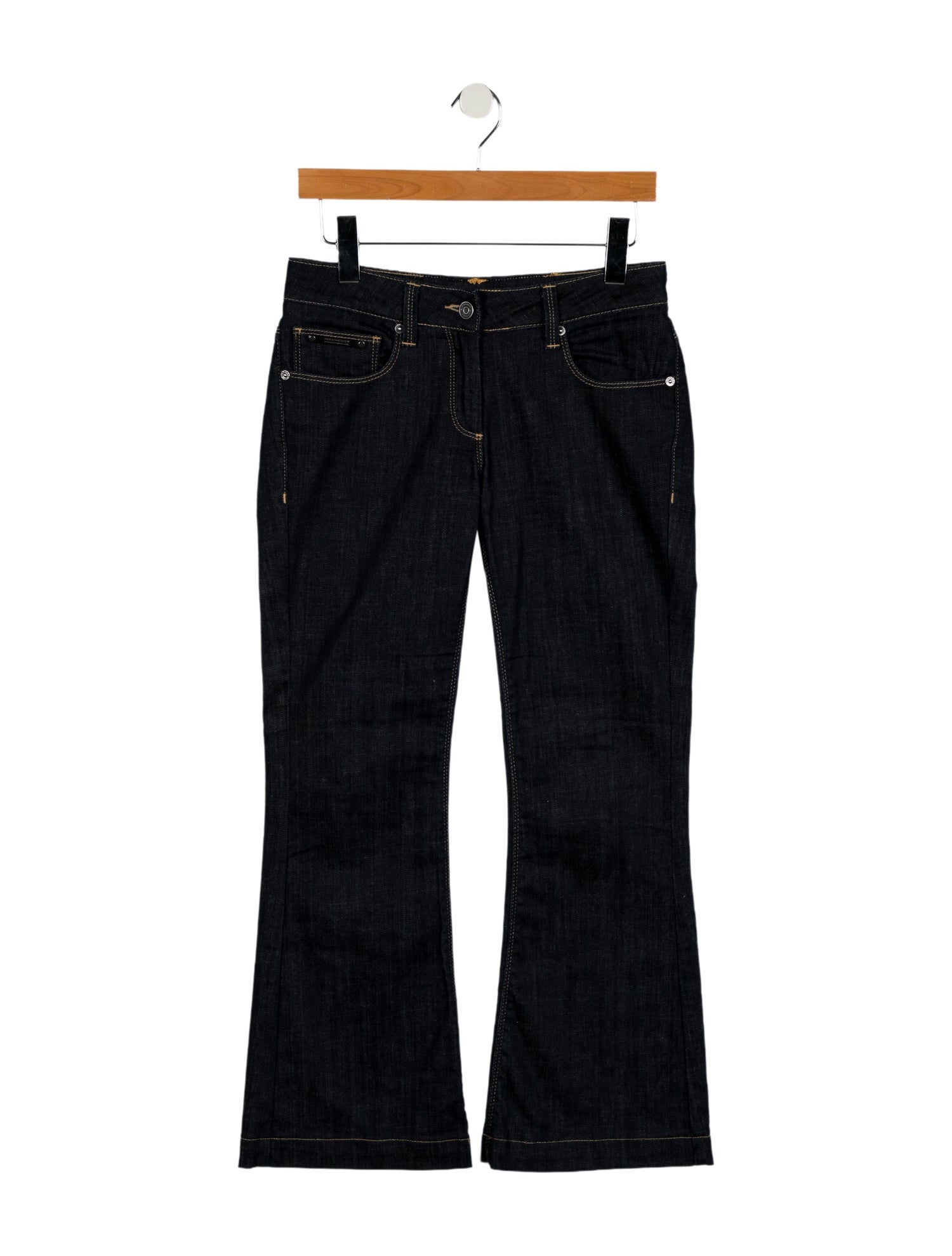 Burberry London Mid-Rise Wide Leg Jeans