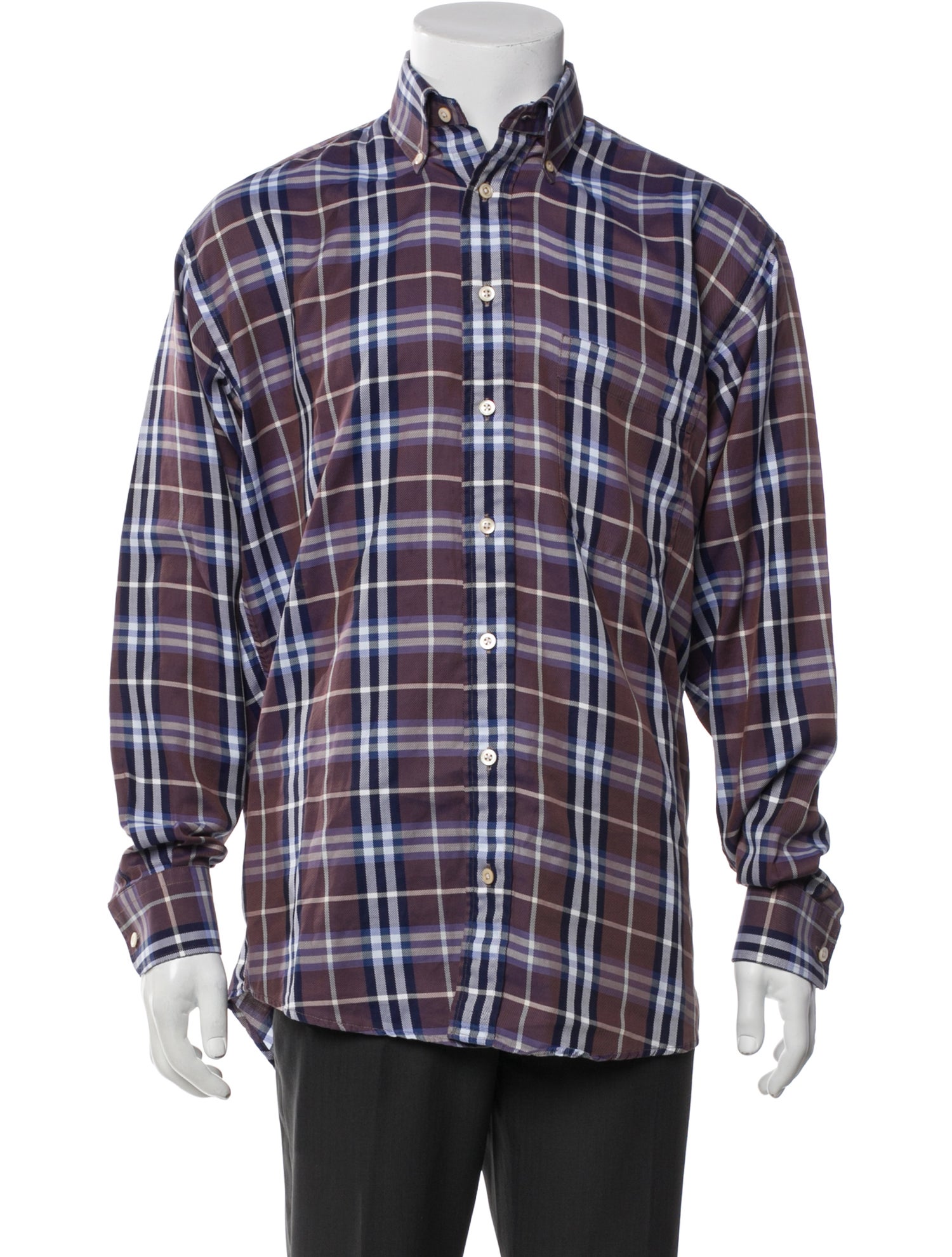 Burberry London Nova Check Pattern Long Sleeve Shirt