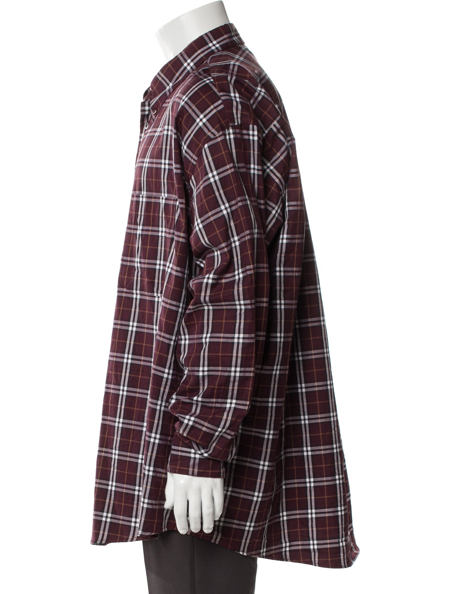 Burberry London Plaid Print Long Sleeve Shirt