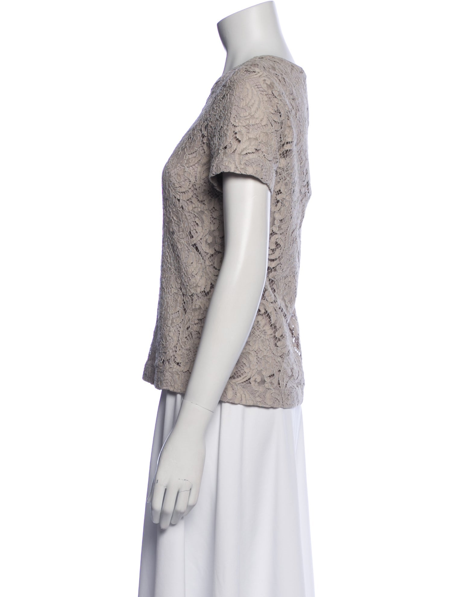 Burberry London Lace Pattern Crew Neck T-Shirt