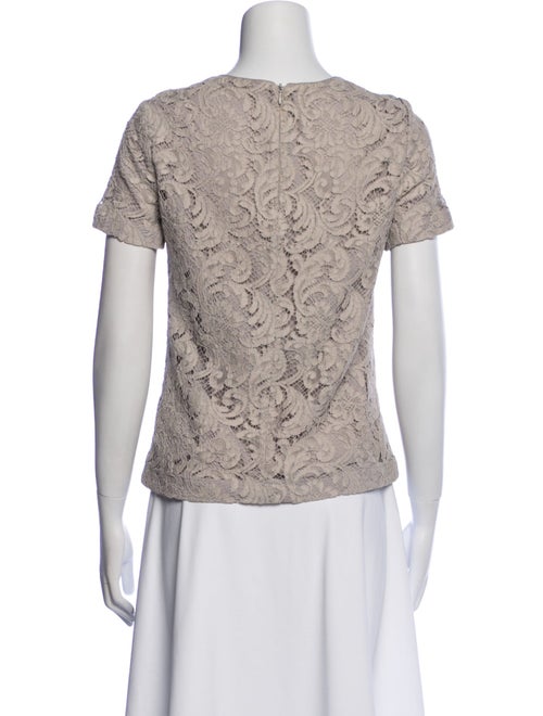 Burberry London Lace Pattern Crew Neck T-Shirt