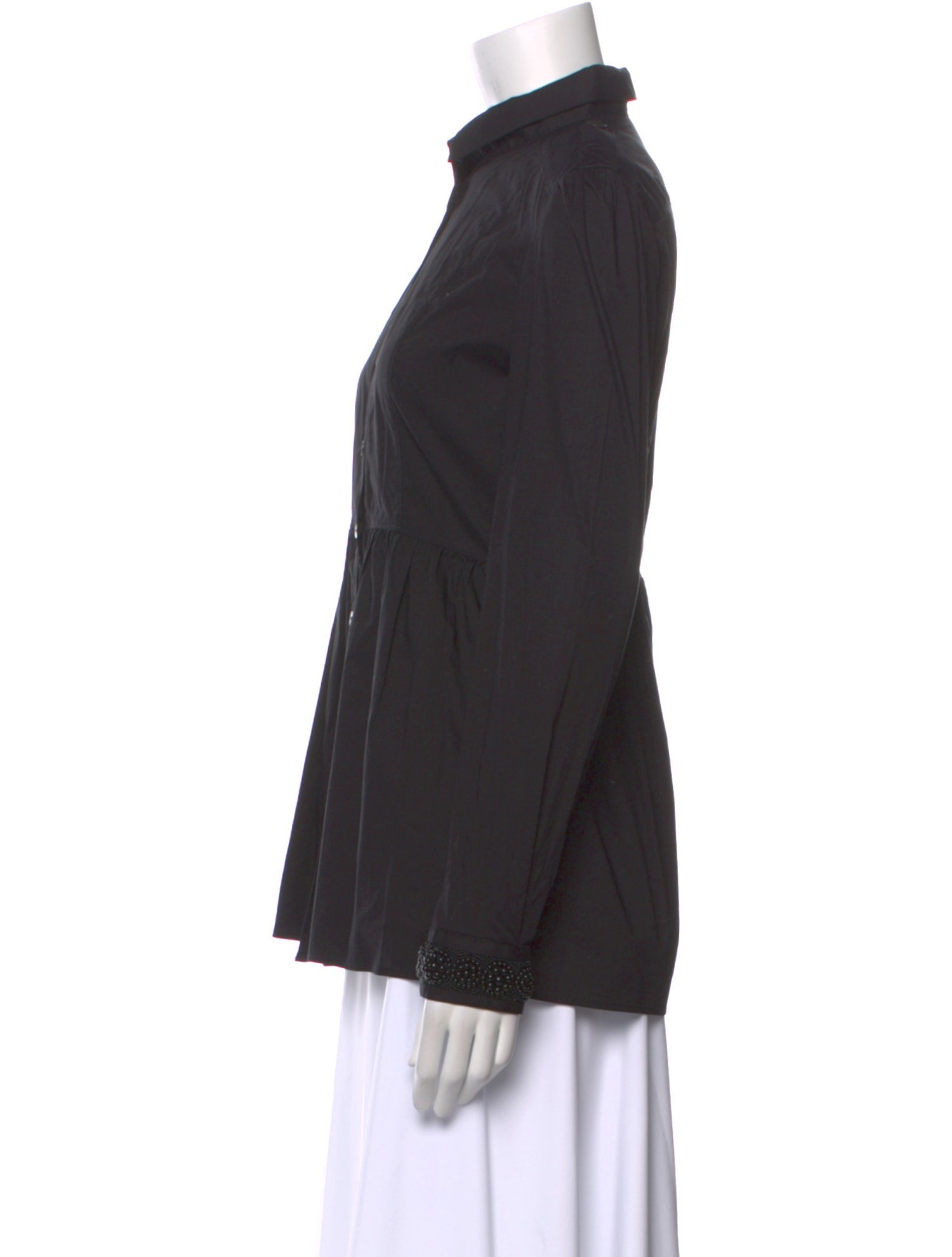 Burberry London Vintage Long Sleeve Button-Up Top