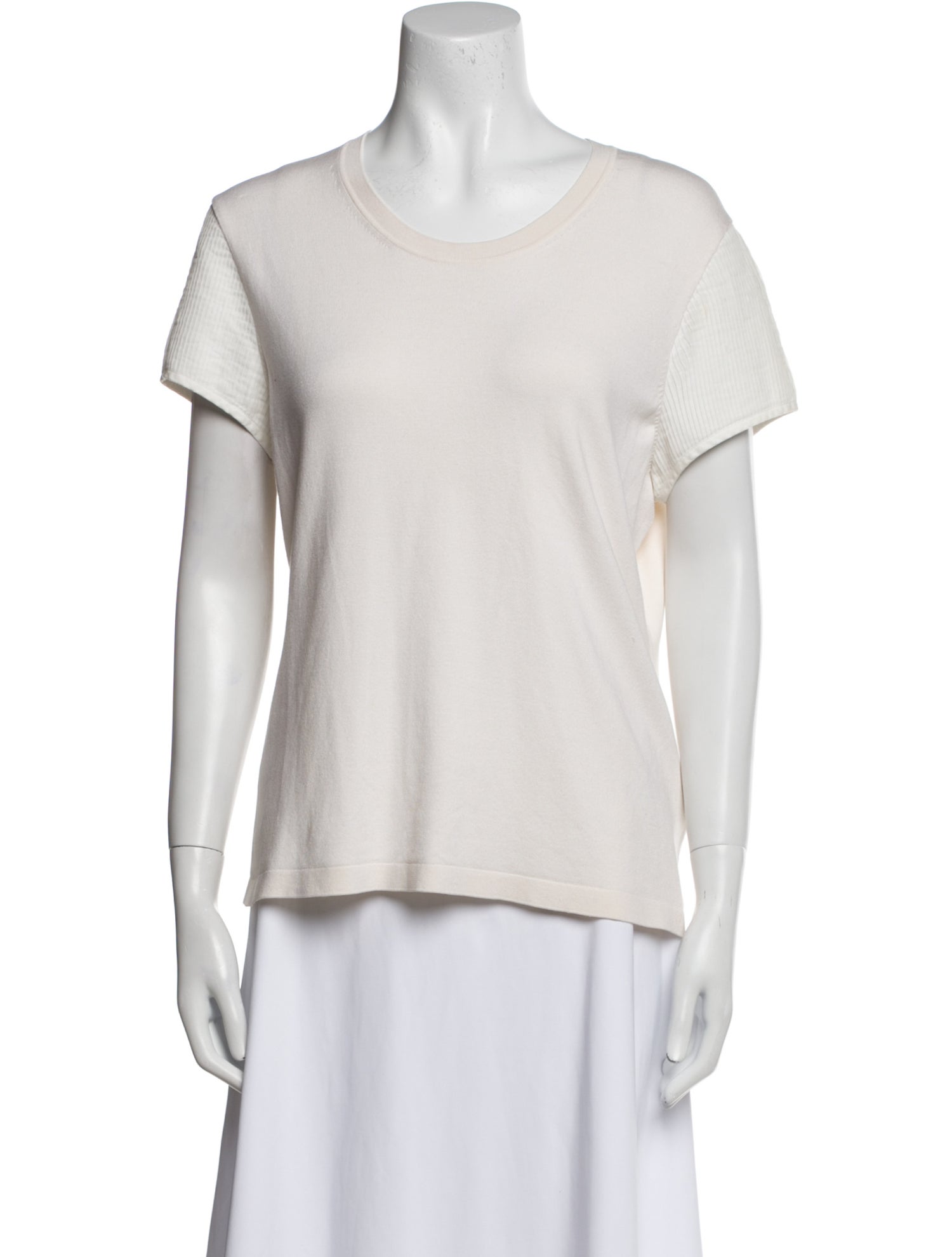 Burberry London Silk Scoop Neck T-Shirt