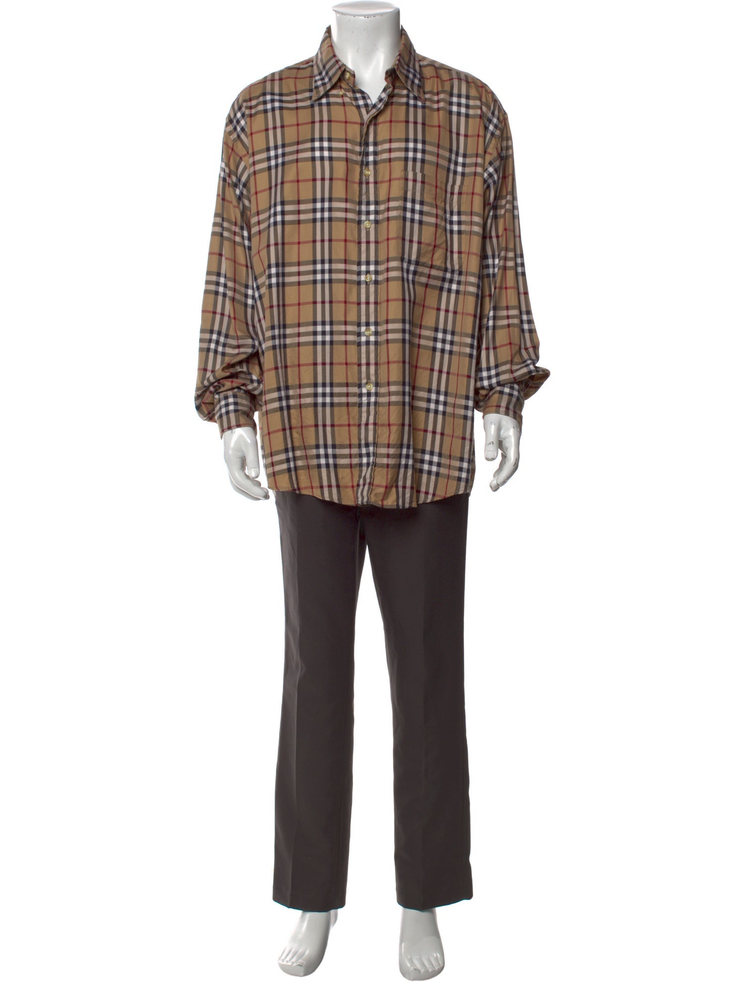 Burberry London Vintage Check Plaid Print Shirt