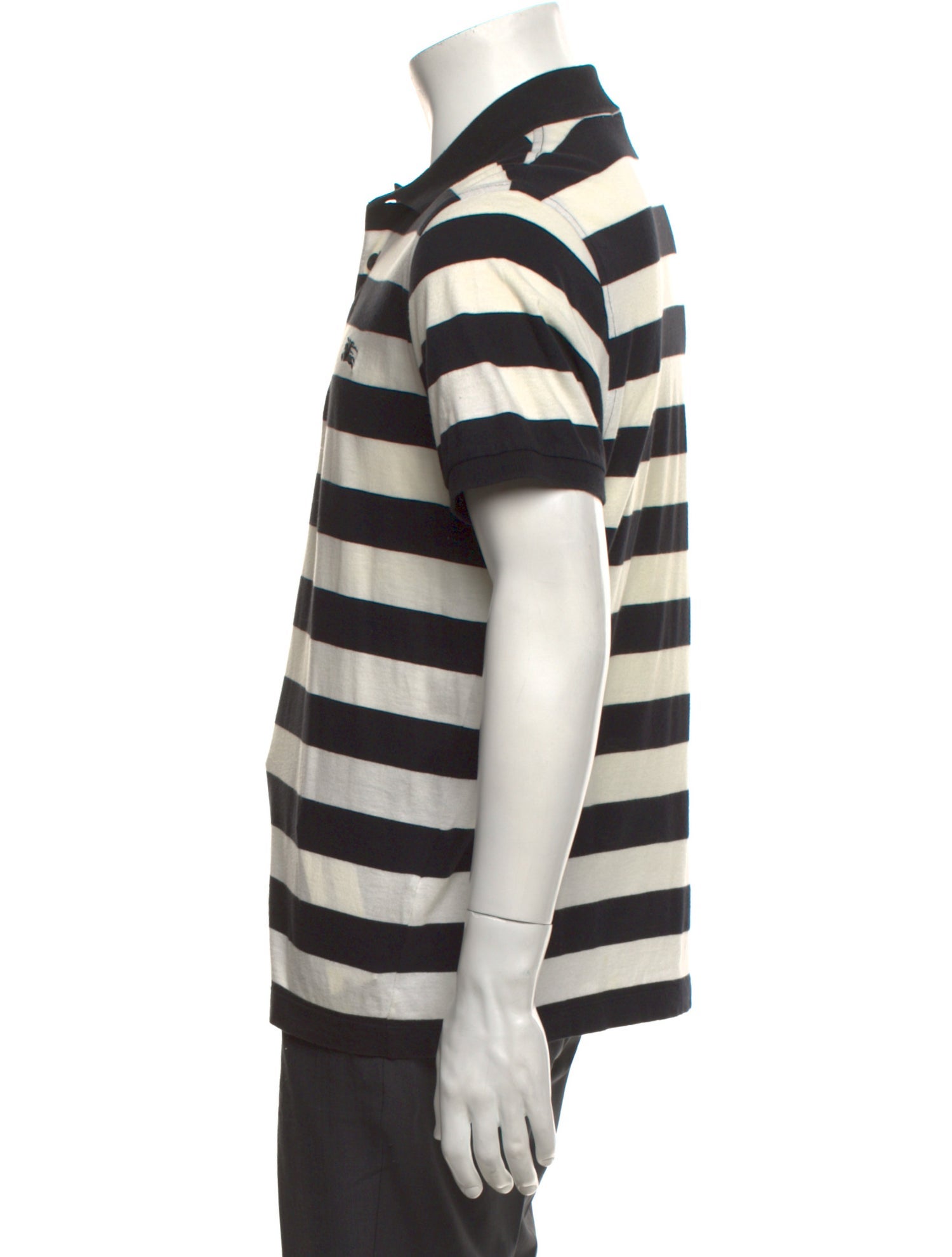 Burberry London Striped Collar Polo Shirt