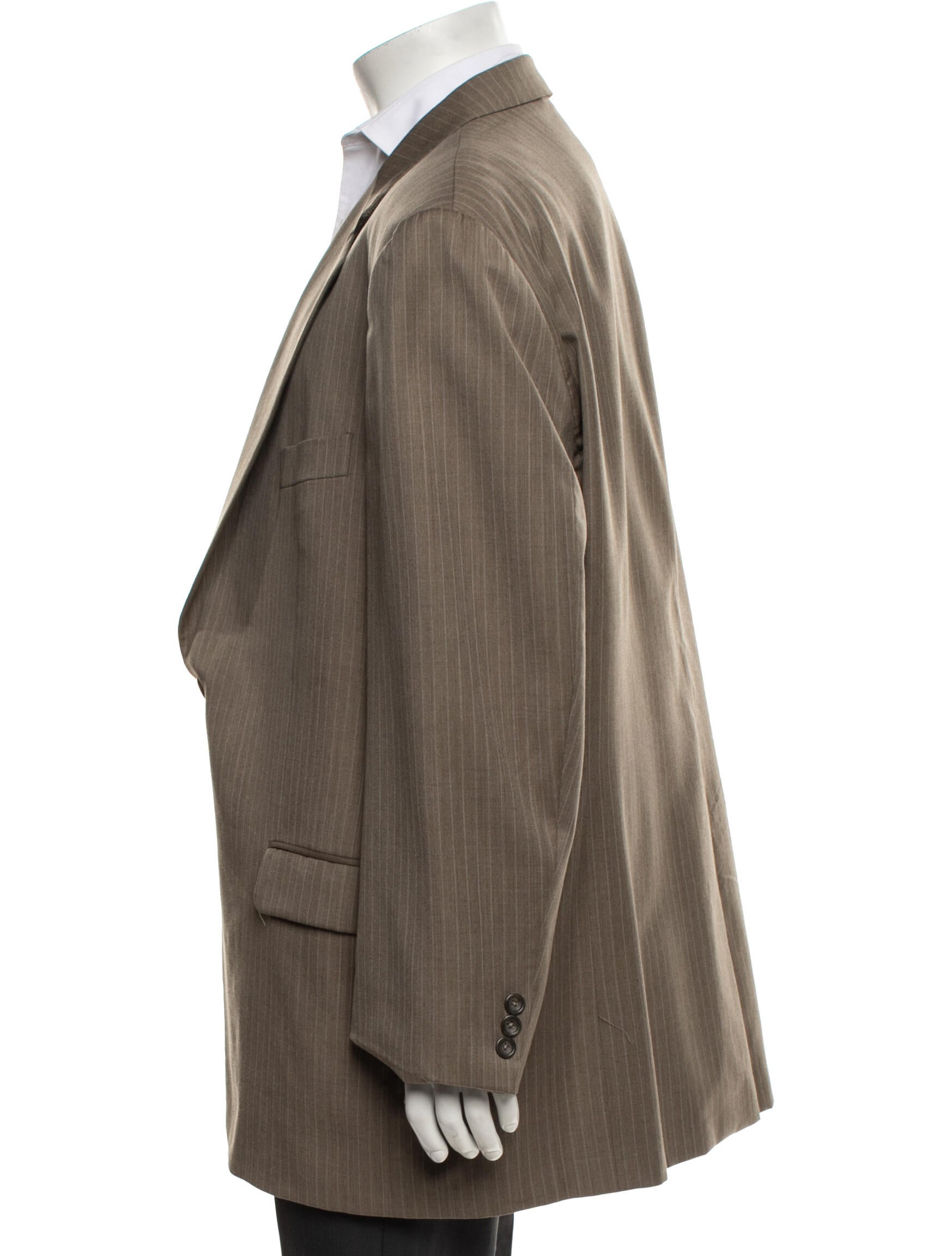 Burberry London Wool Striped Blazer