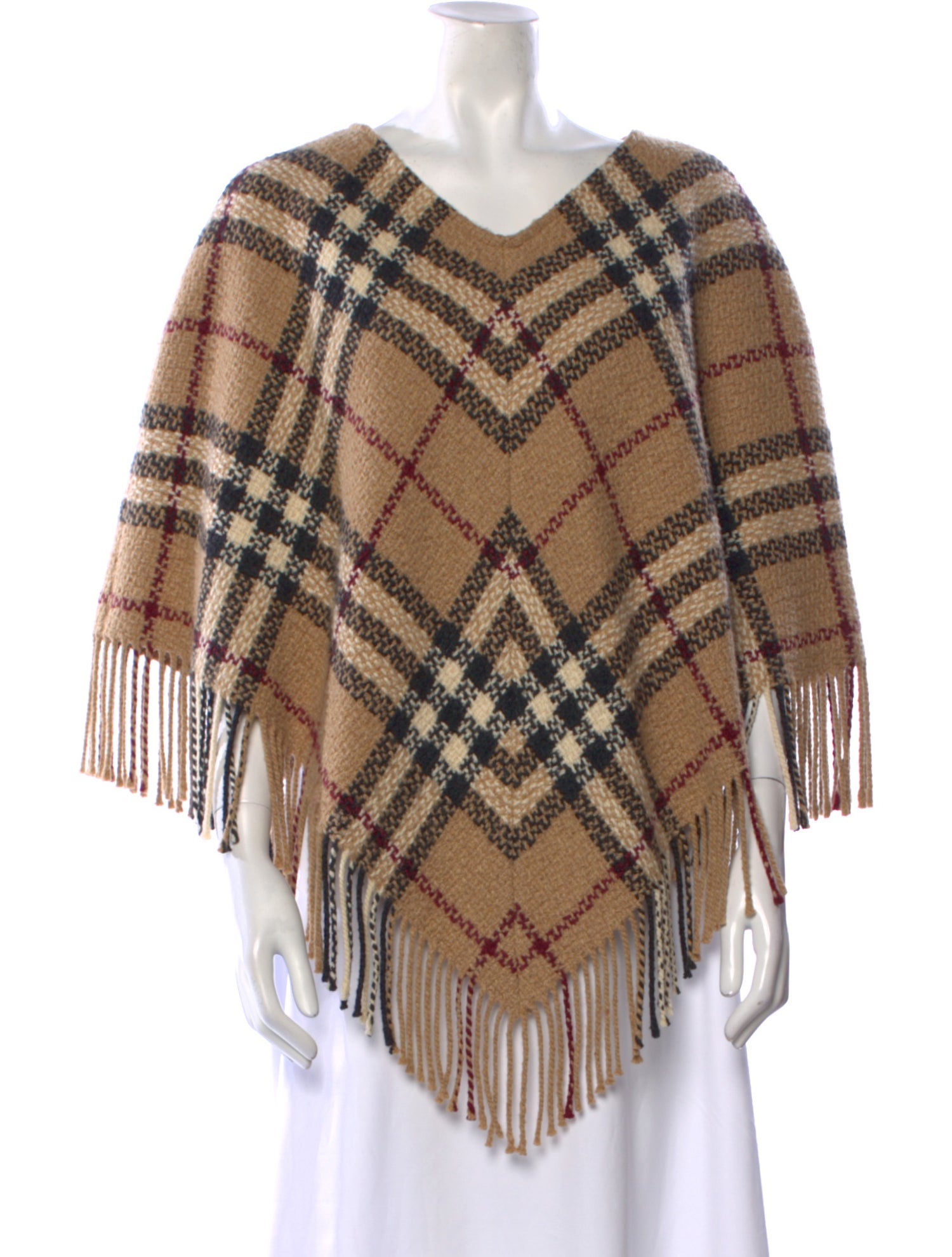 Burberry London Cashmere Plaid Print Sweater
