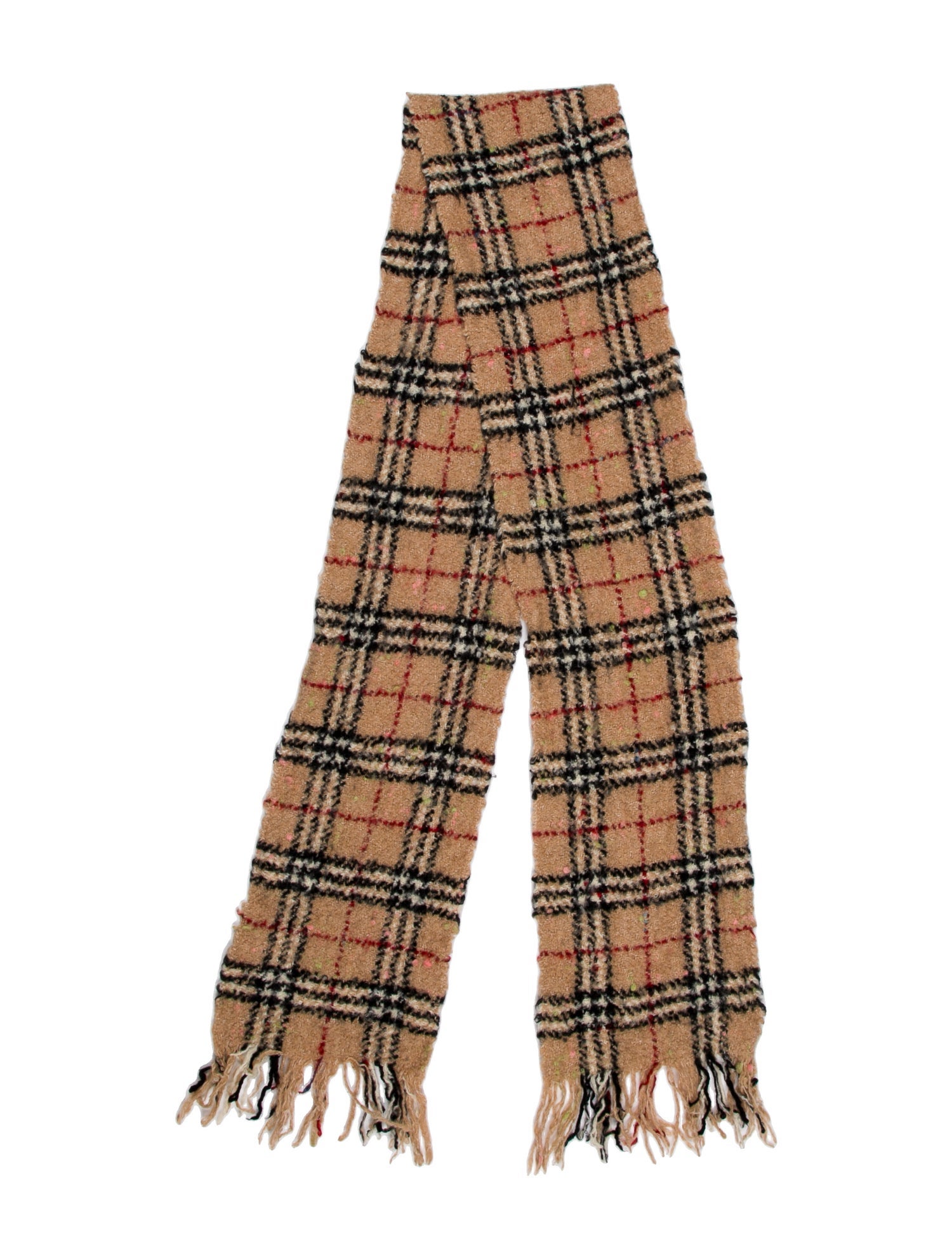 Burberry London Merino Wool Nova Check Pattern Scarf