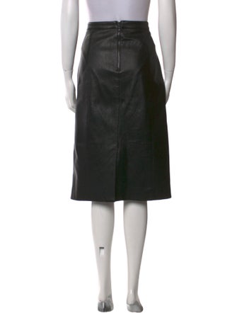 Burberry London Leather Knee-Length Skirt