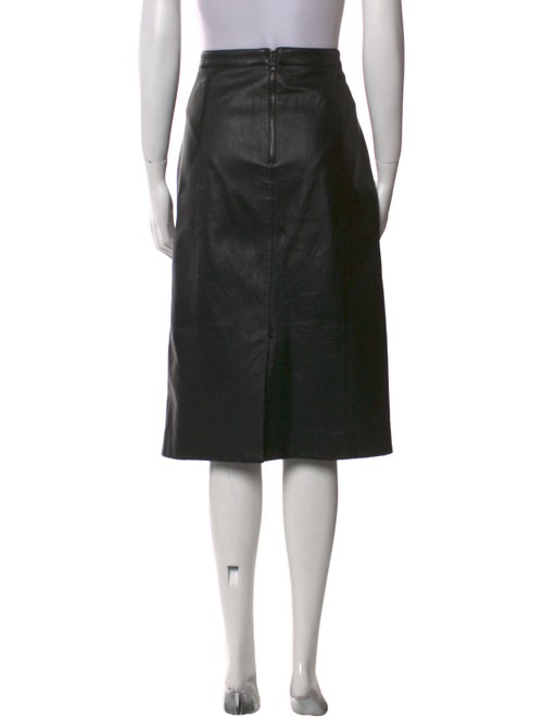 Burberry London Leather Knee-Length Skirt