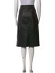Burberry London Leather Knee-Length Skirt