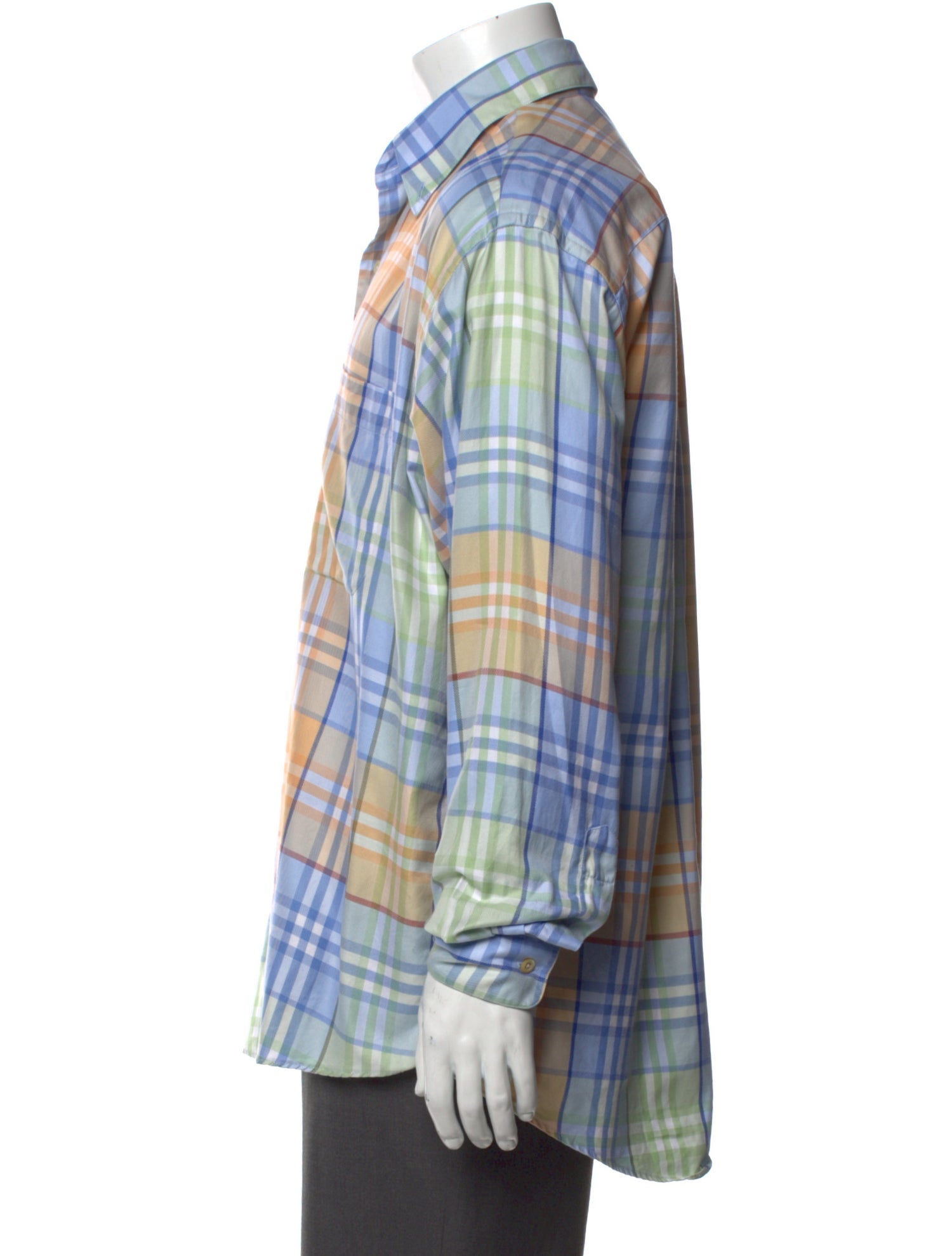 Burberry London Plaid Print Long Sleeve Shirt