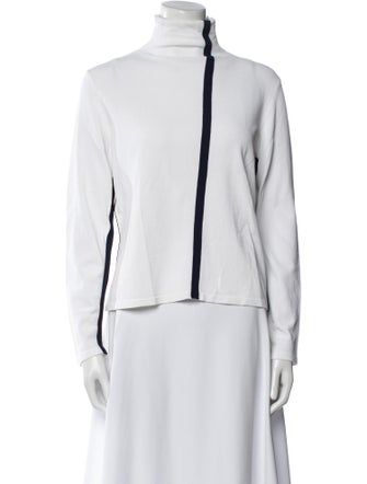 Burberry London Colorblock Pattern Mock Neck Sweatshirt