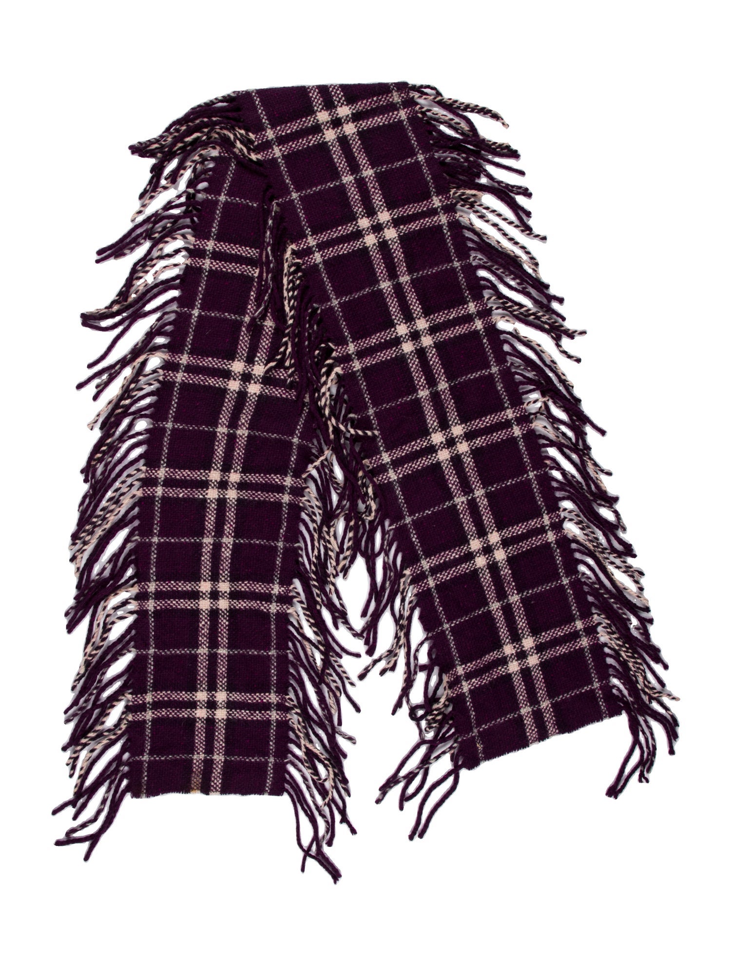 Burberry London Merino Wool Nova Check Pattern Scarf