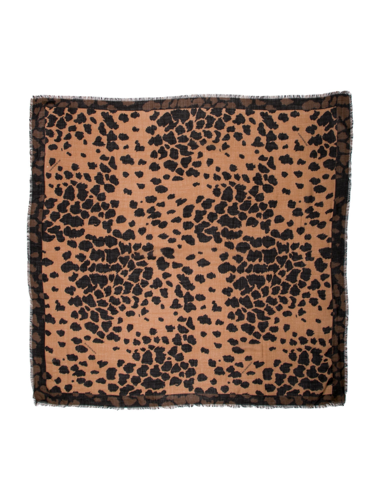 Burberry London Wool Animal Print Scarf