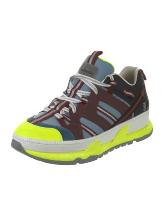 Burberry London Leather Printed Sneakers