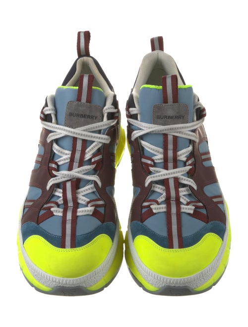 Burberry London Leather Printed Sneakers