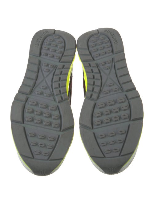 Burberry London Leather Printed Sneakers