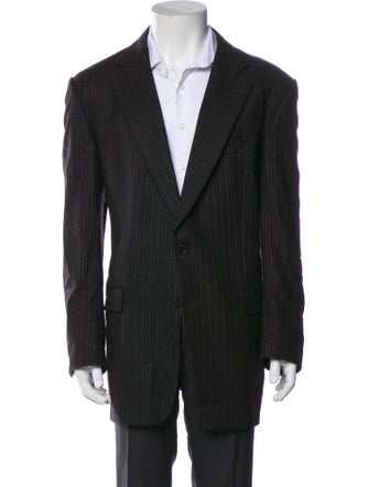 Burberry London Wool Striped Blazer