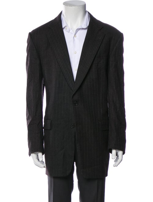 Burberry London Wool Striped Blazer