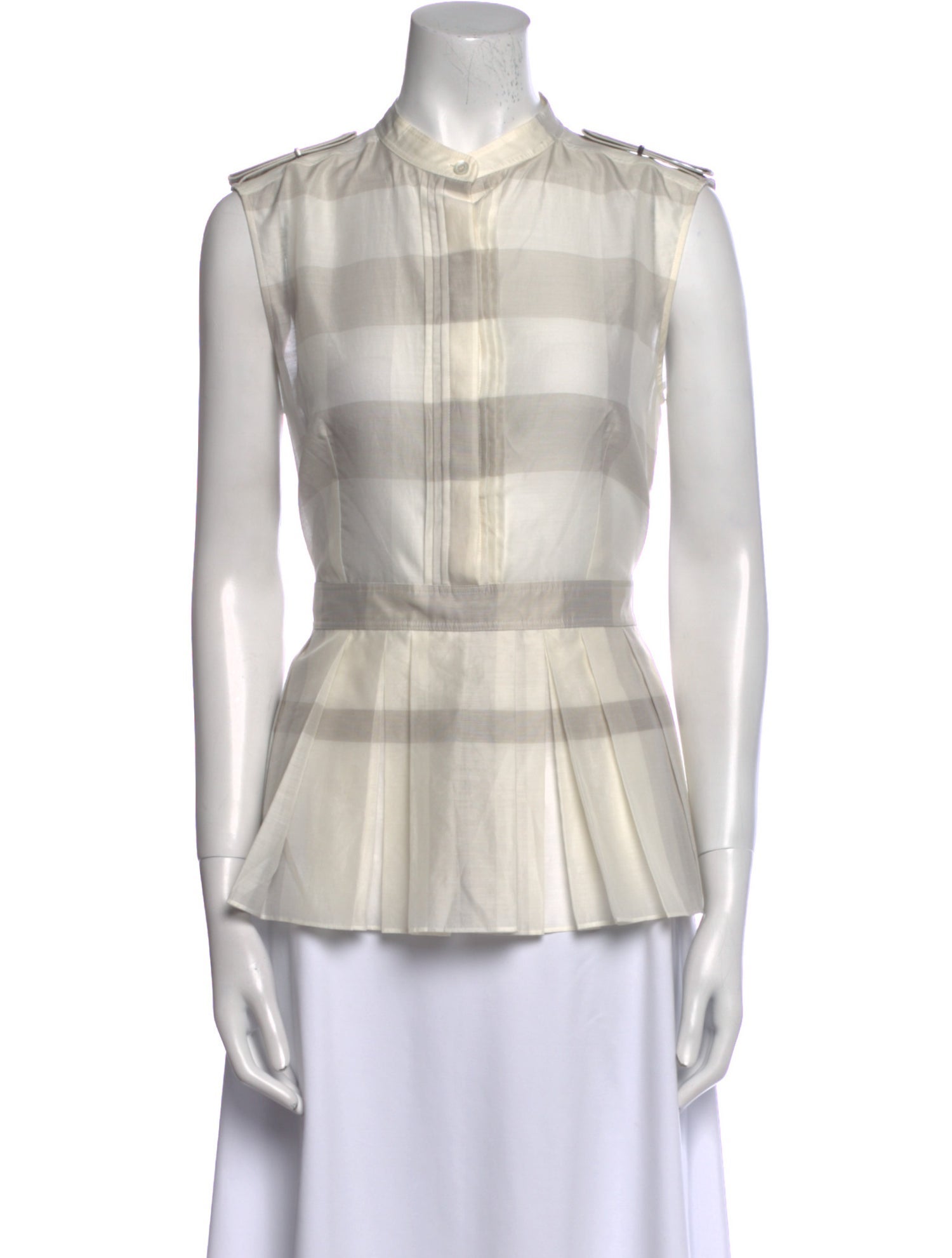 Burberry London Crew Neck Sleeveless Blouse w/ Tags