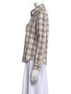 Burberry London Plaid Print Long Sleeve Button-Up Top