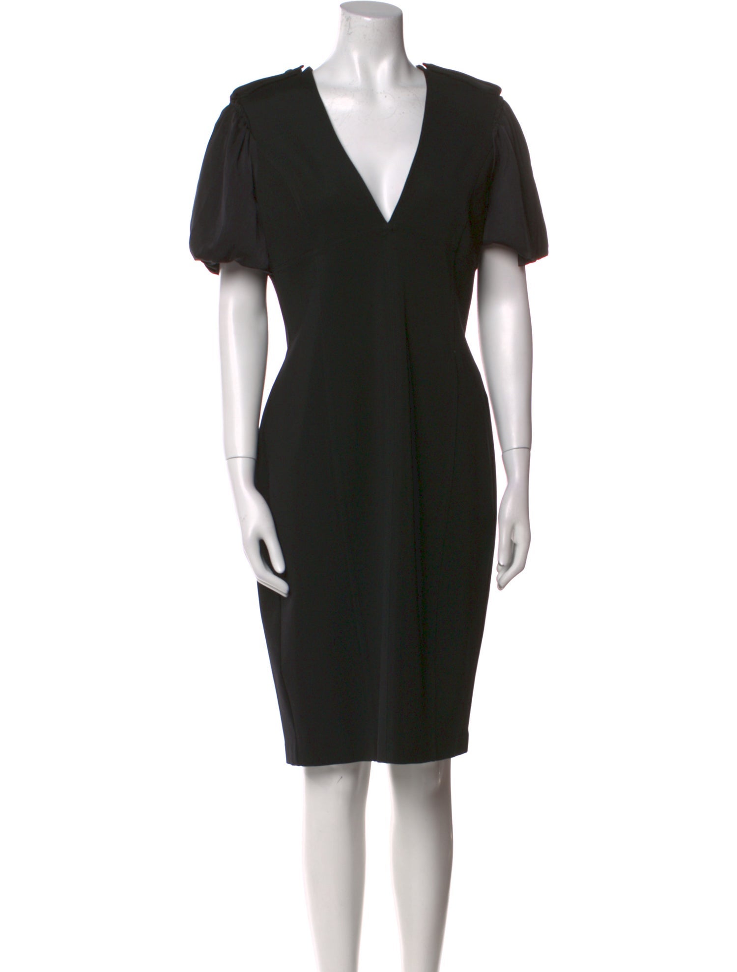 Burberry London V-Neck Knee-Length Dress