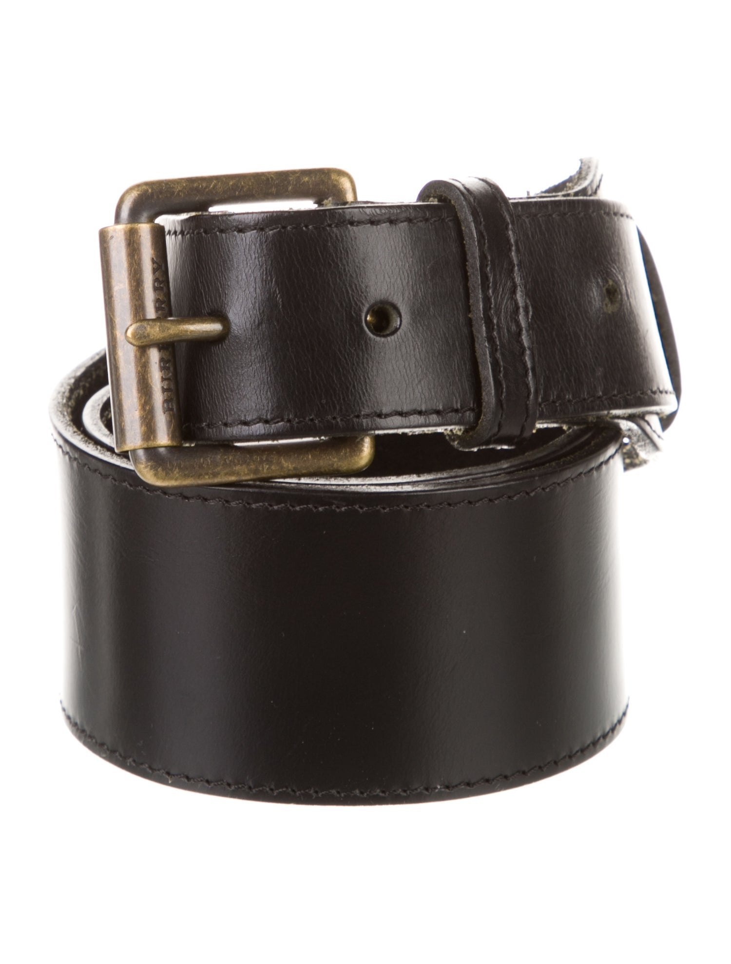 Burberry London Wide Leather Belt - Black Belts, Accessories  display picture 3