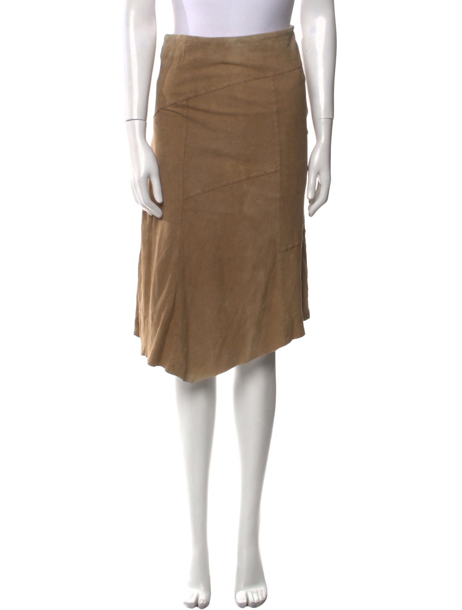 Burberry London Suede Knee-Length Skirt