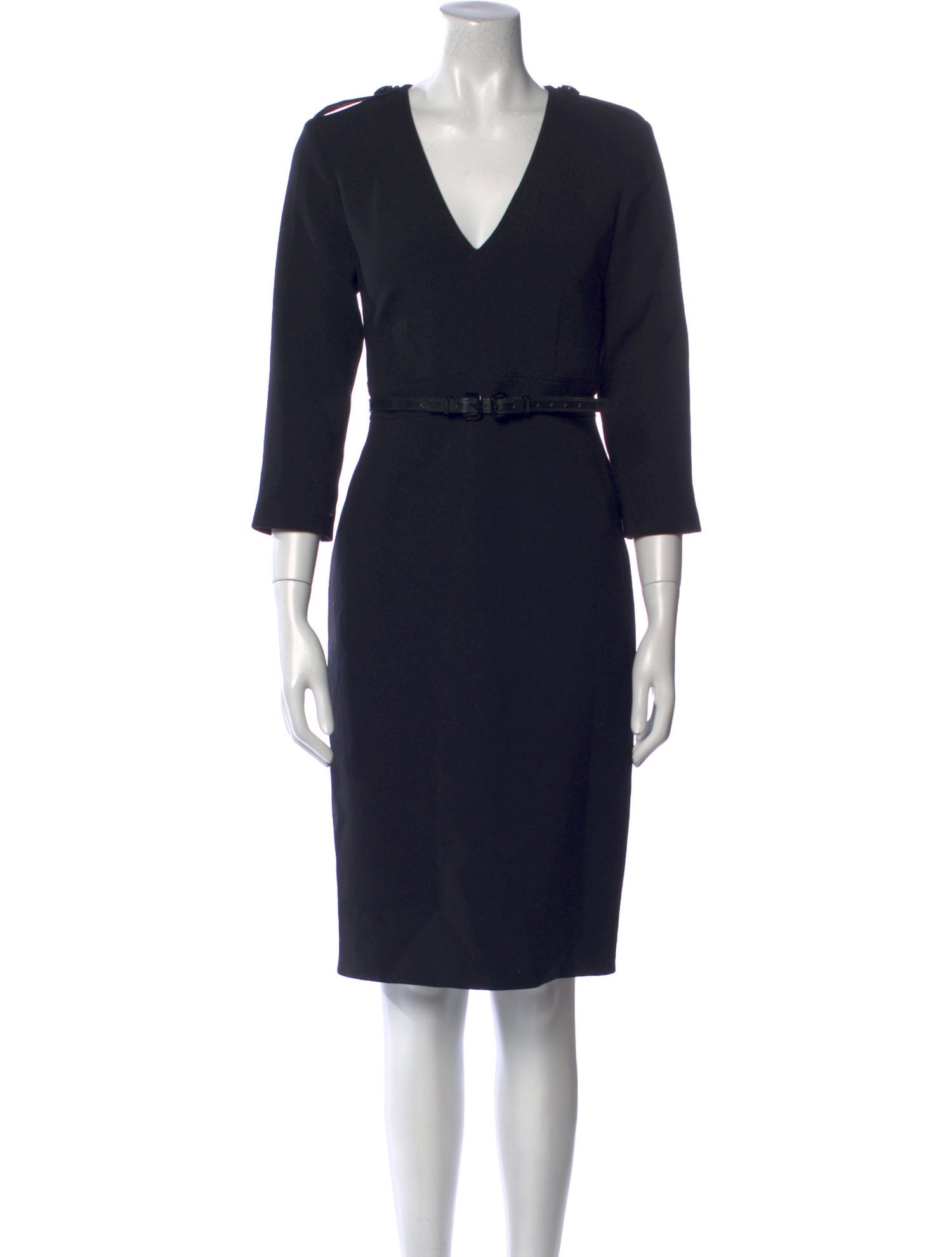 Burberry London Virgin Wool Knee-Length Dress