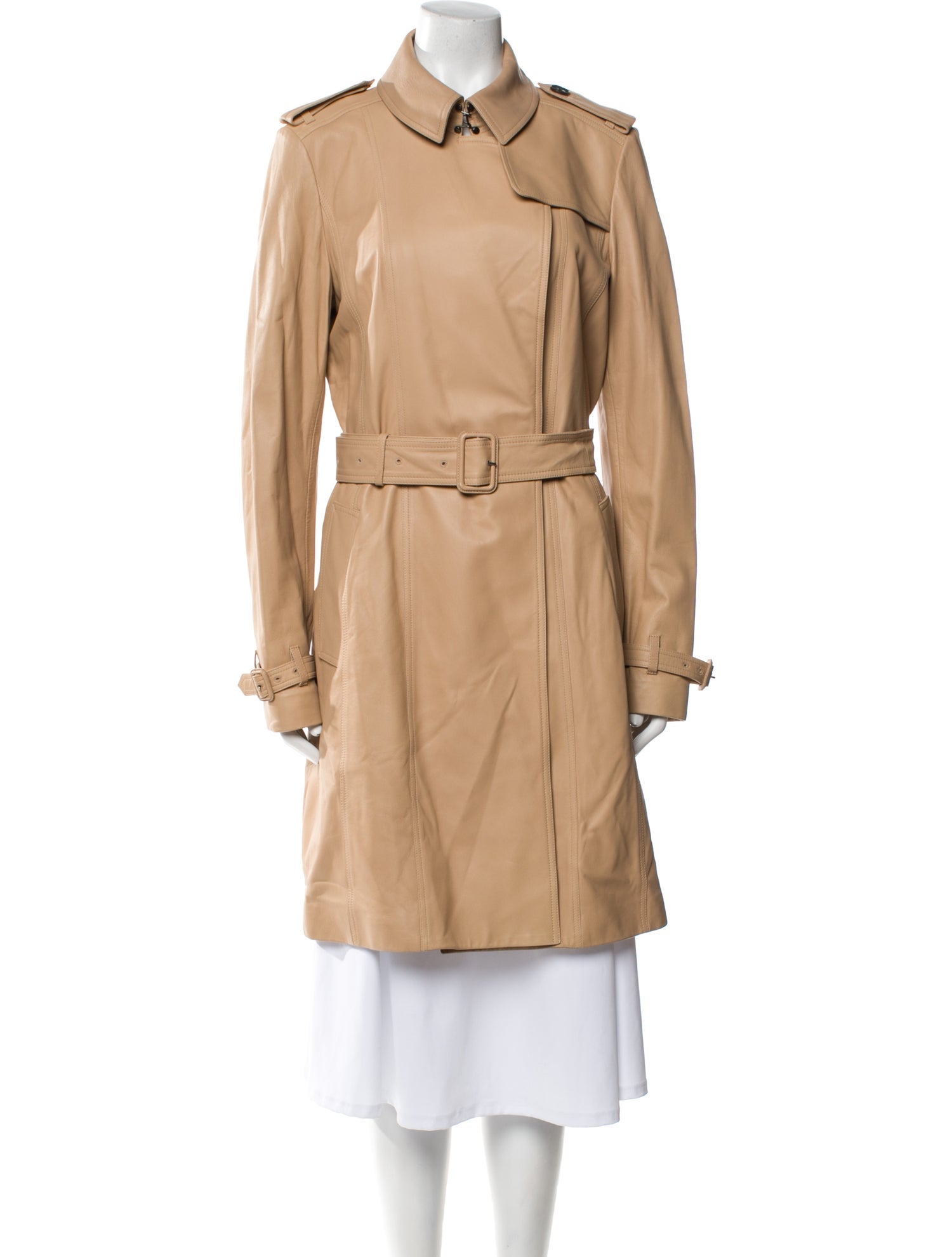 Burberry London Lamb Leather Trench Coat