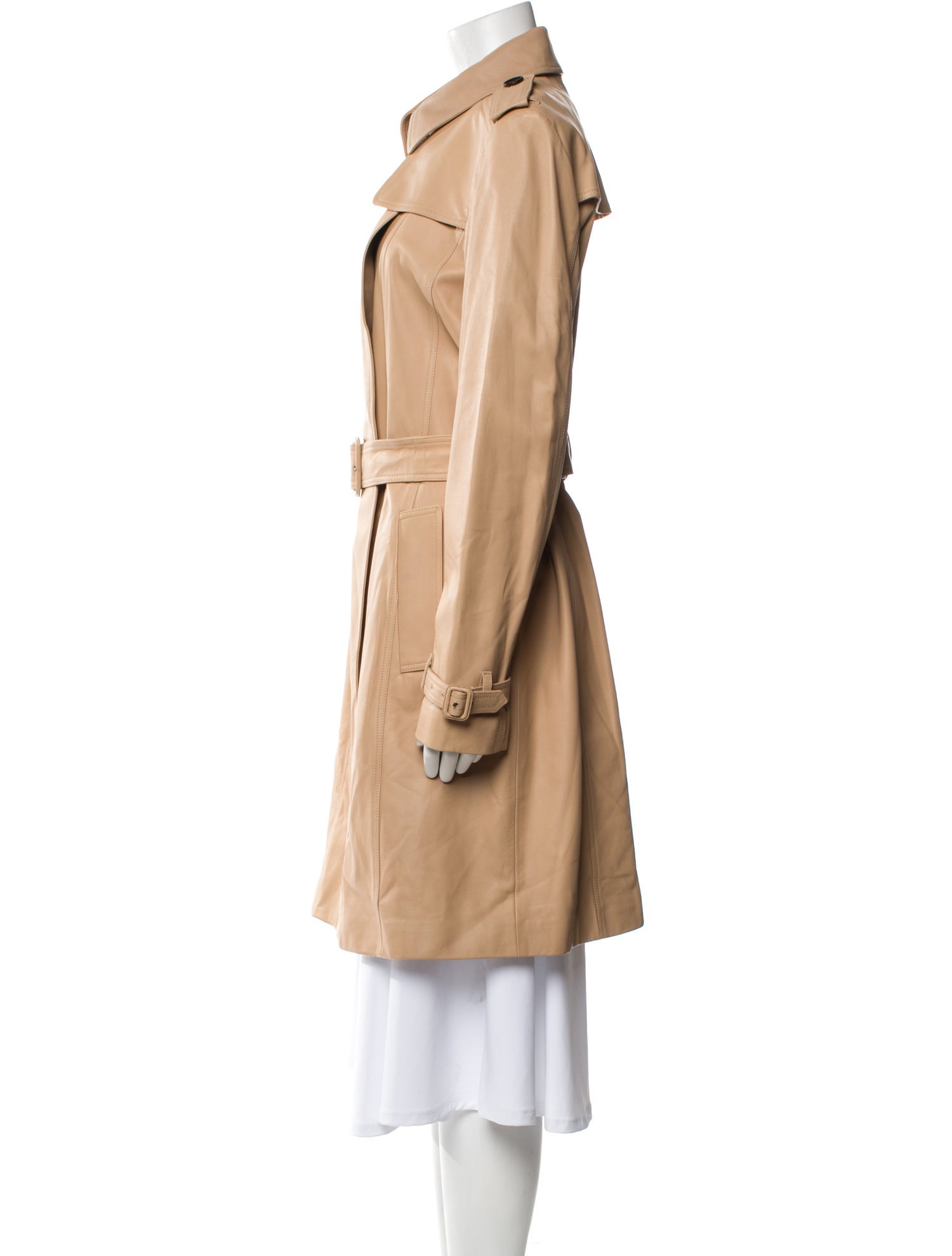 Burberry London Lamb Leather Trench Coat