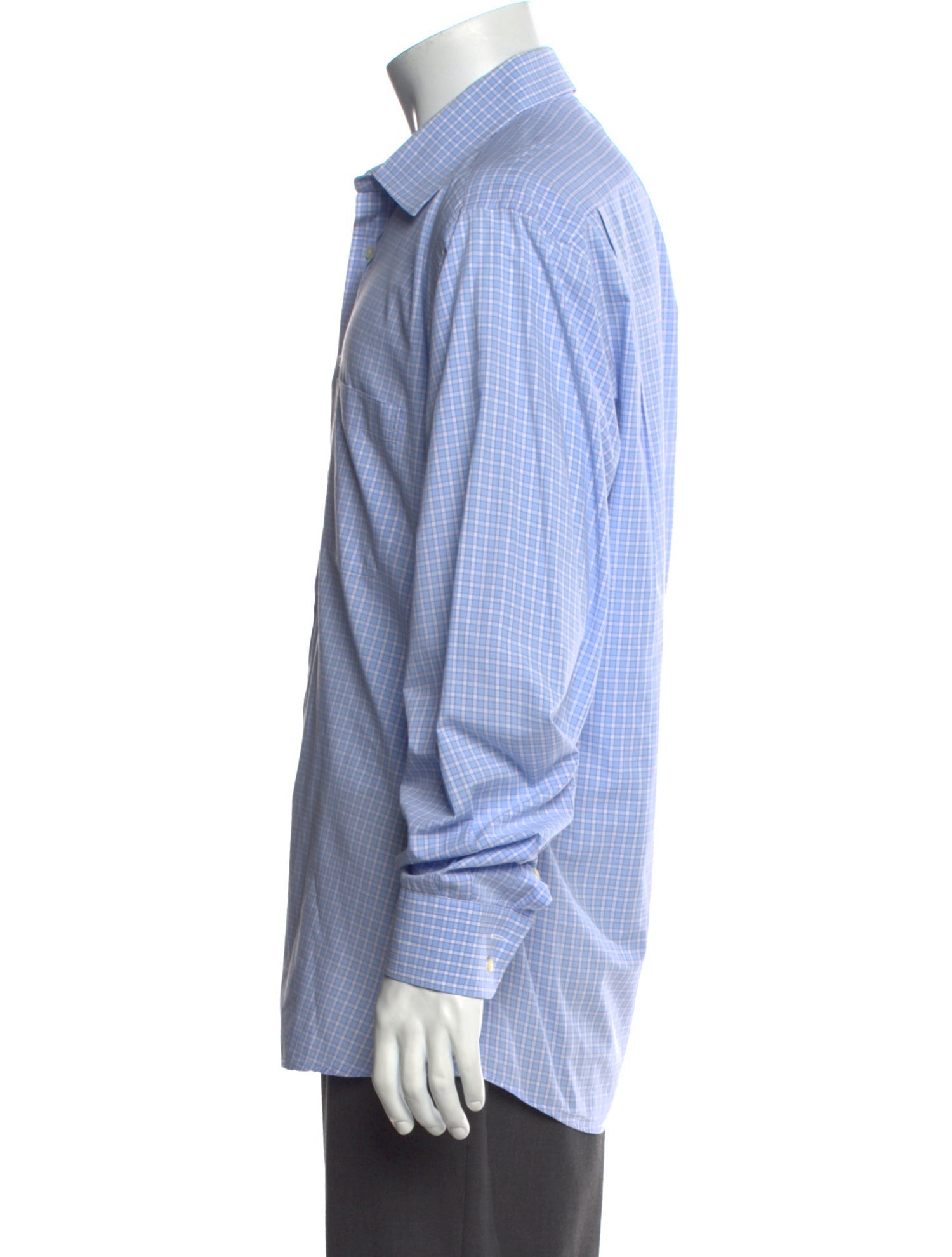 Burberry London Plaid Print Long Sleeve Dress Shirt