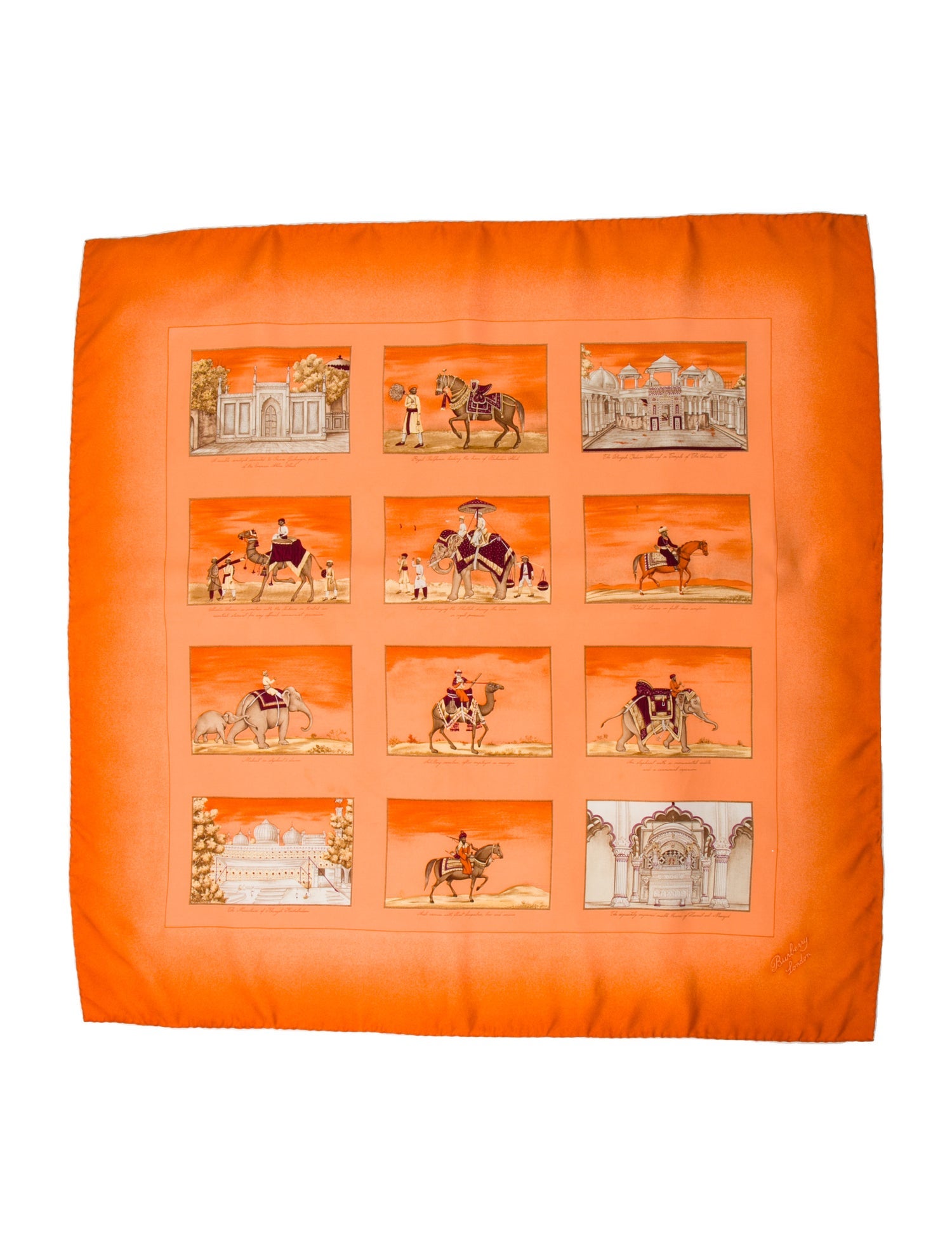 Burberry London Silk TB Monogram Scarf