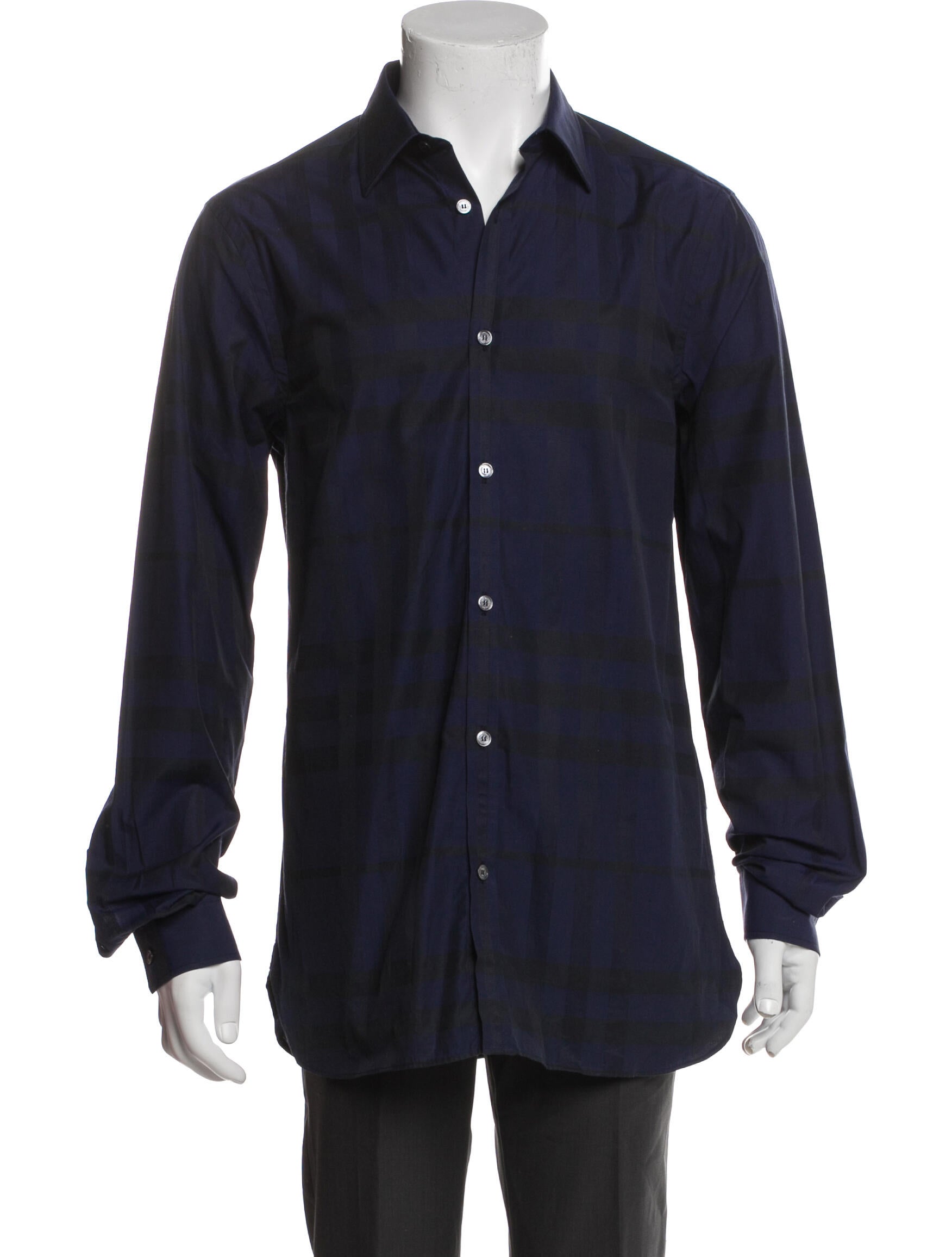Burberry London TB Monogram Long Sleeve Dress Shirt