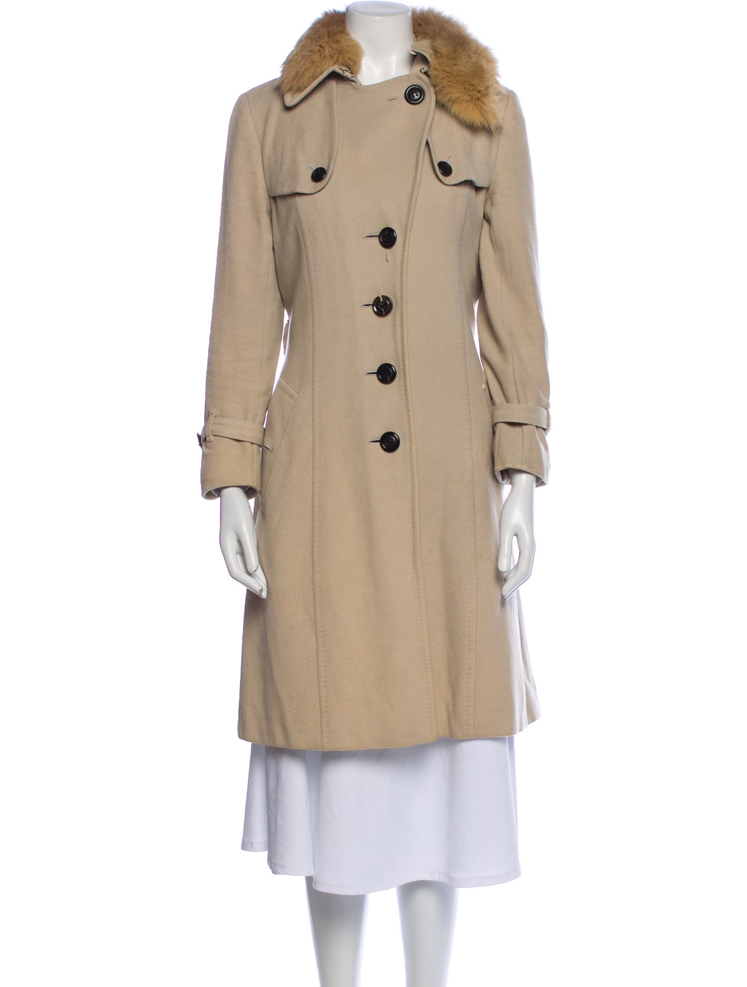 Burberry London Wool Fur Coat