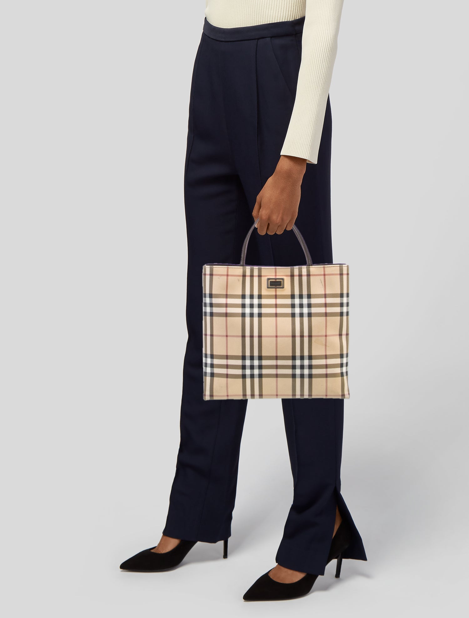 Burberry London Nova Check Top Handle Bag