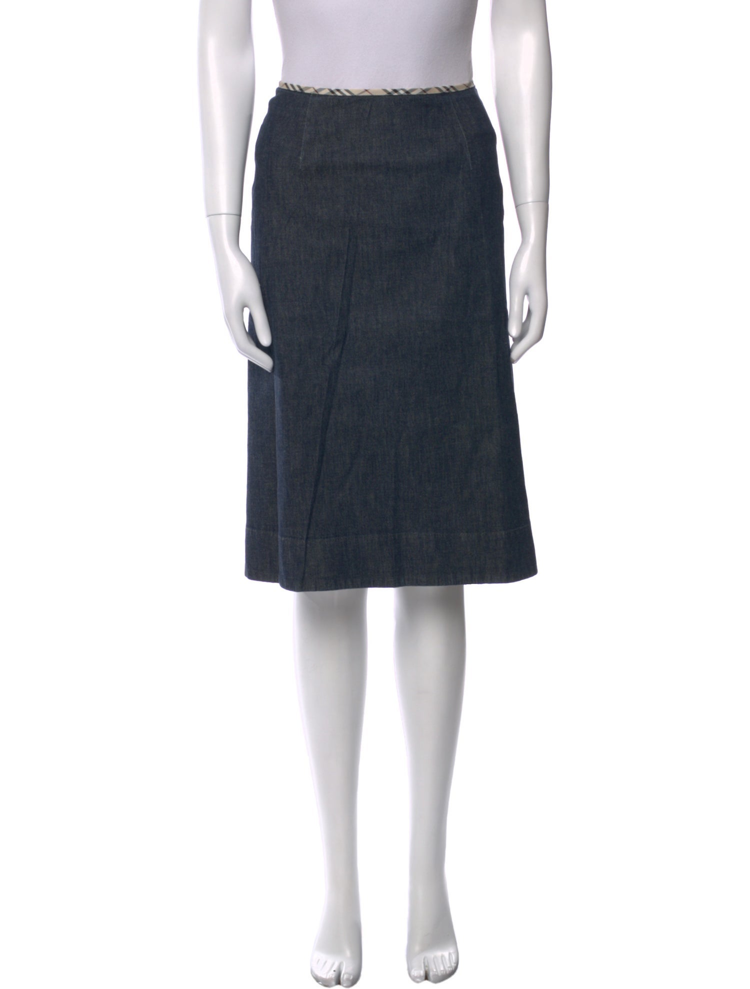 Burberry London Pleated Accents Knee-Length Skirt