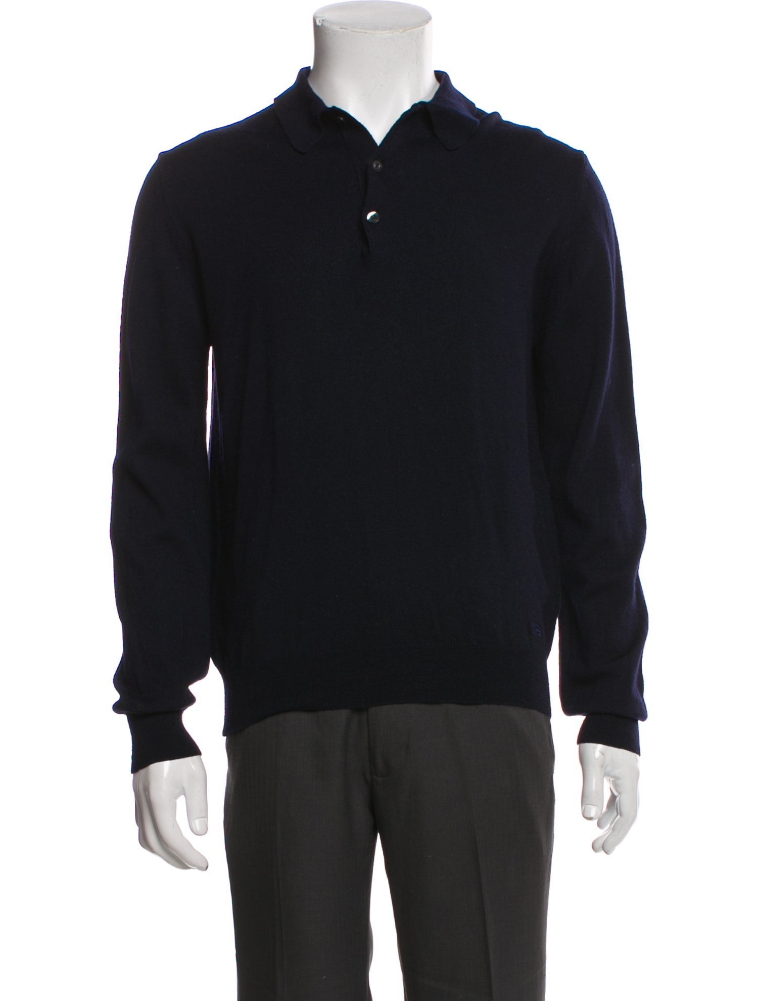 Burberry London Collar Long Sleeve Polo Shirt