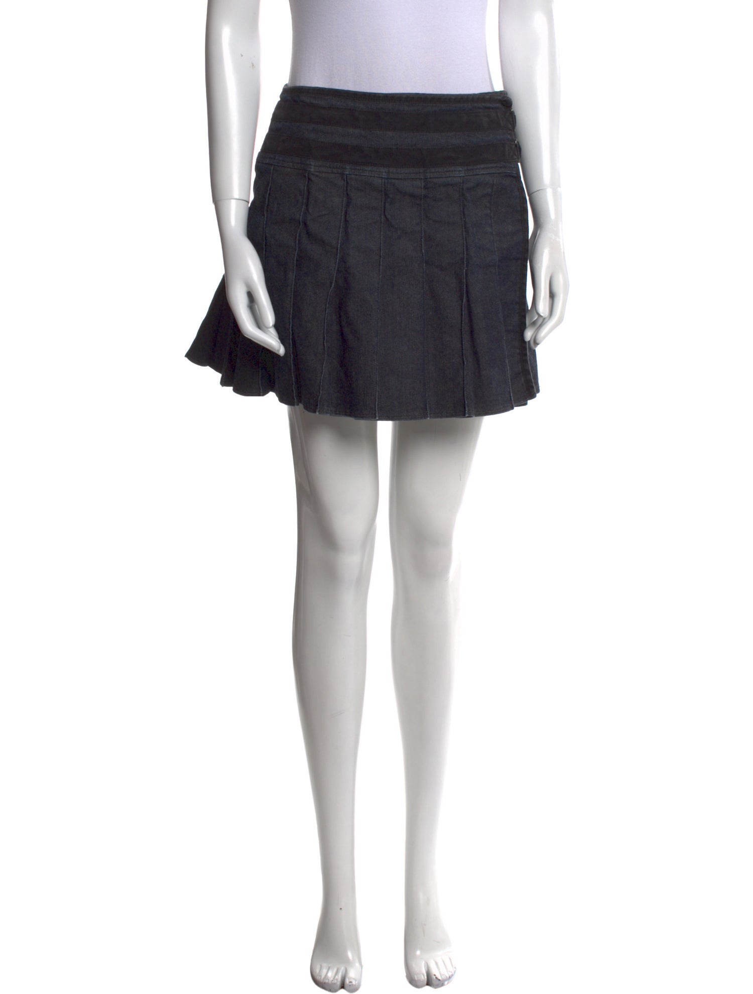 Burberry London Pleated Accents Mini Skirt