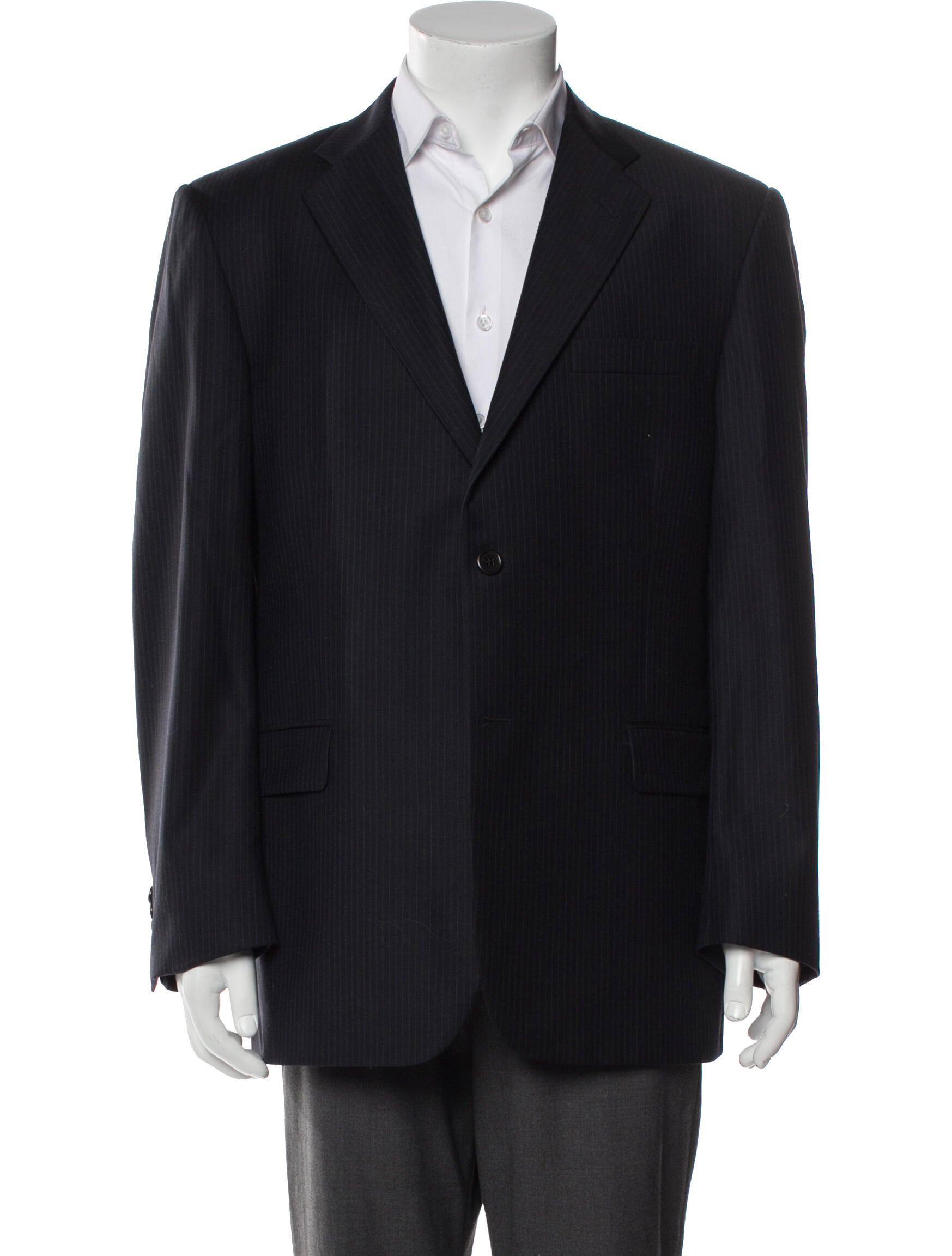 Burberry London Wool Striped Blazer