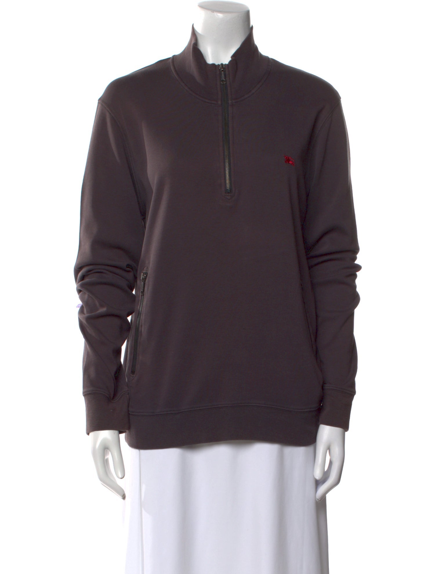 Burberry London Mock Neck Long Sleeve Sweatshirt