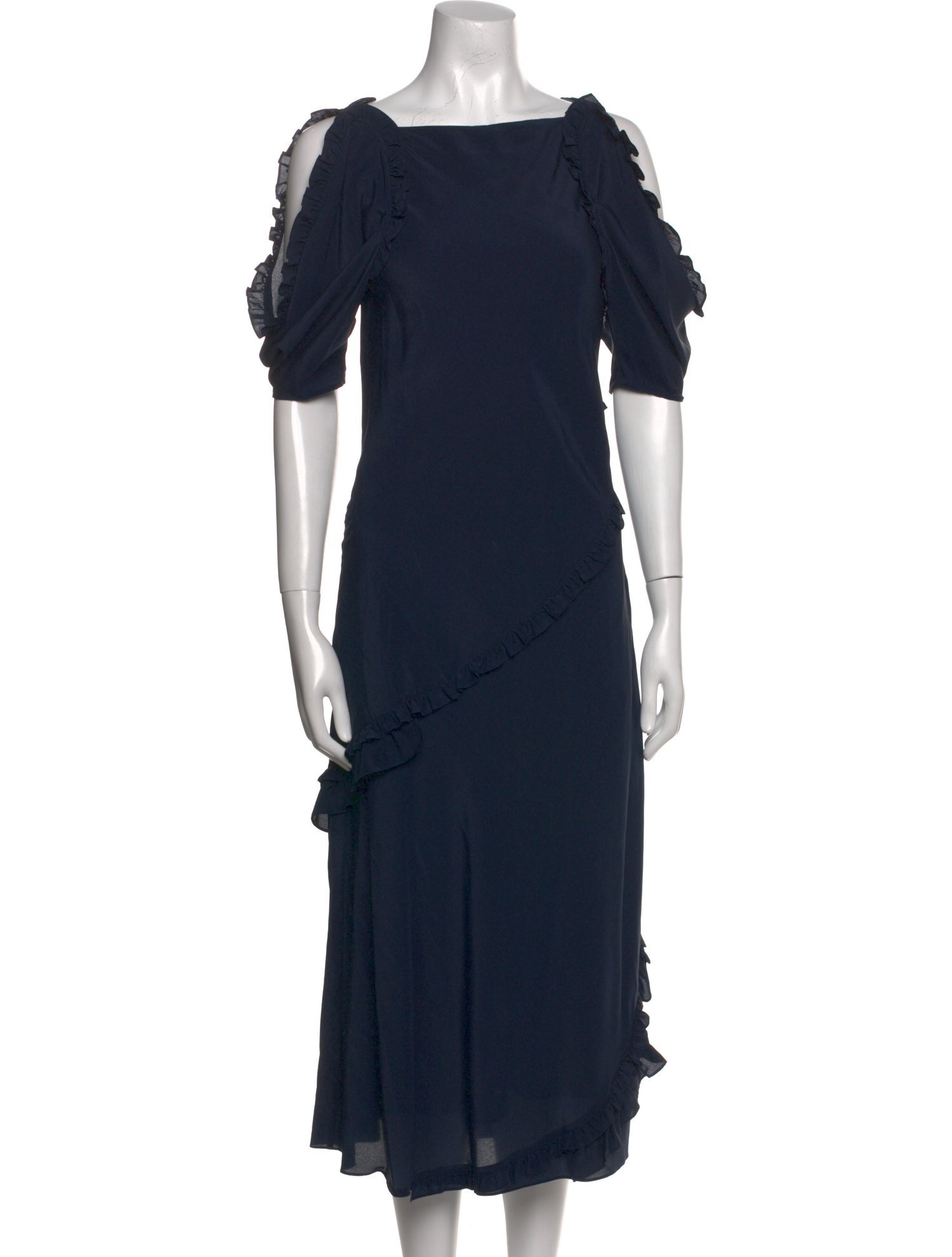 Burberry London Silk Midi Length Dress