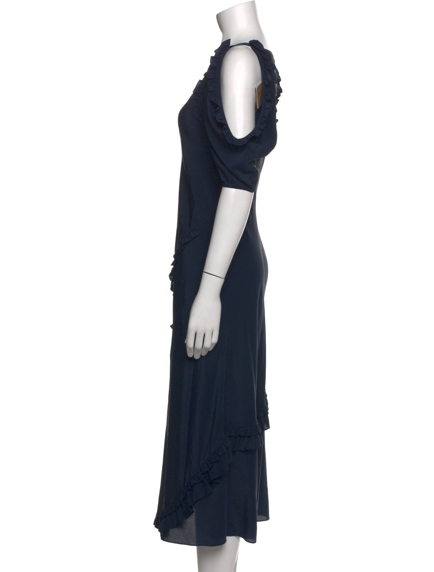 Burberry London Silk Midi Length Dress