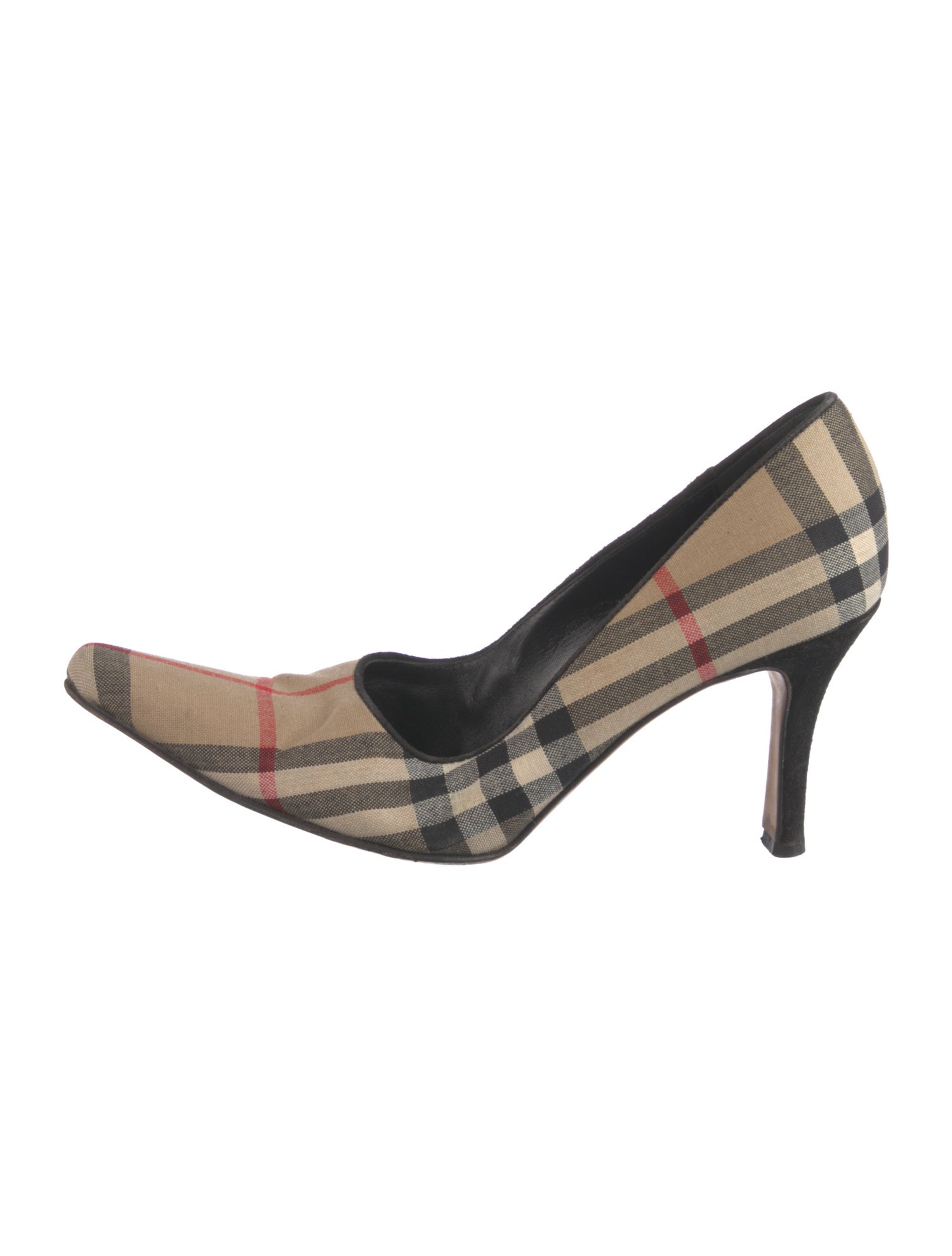 Burberry London House Check Pattern Canvas Pumps