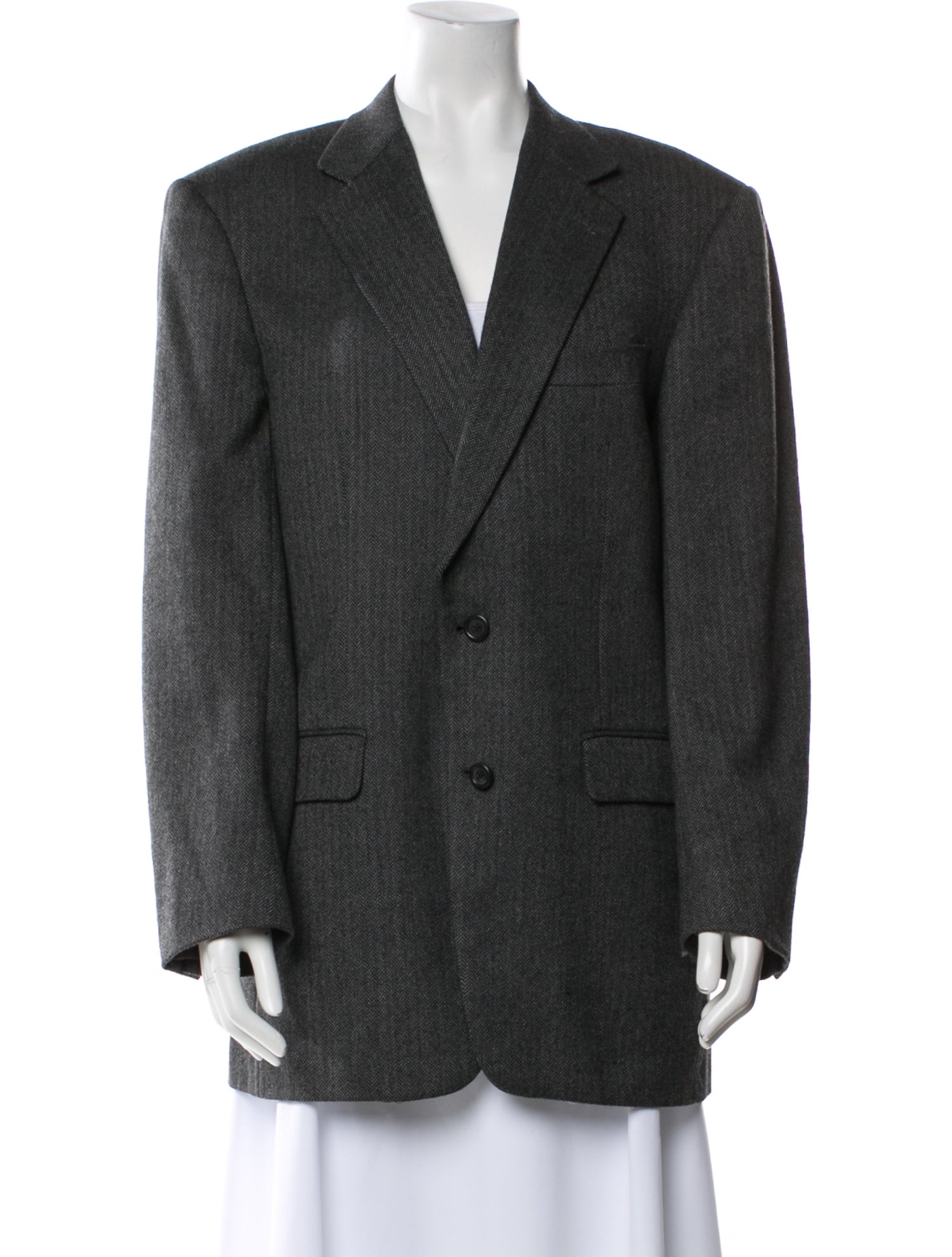 Burberry London Wool Plaid Print Blazer