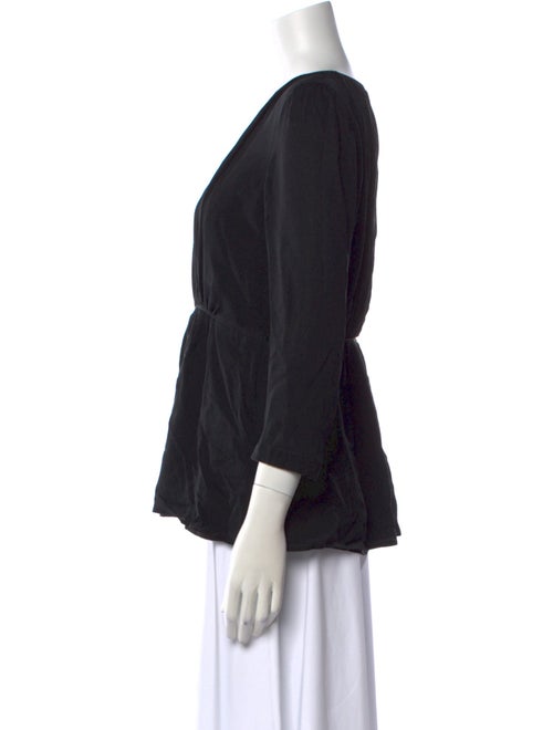 Burberry London Silk Scoop Neck Top