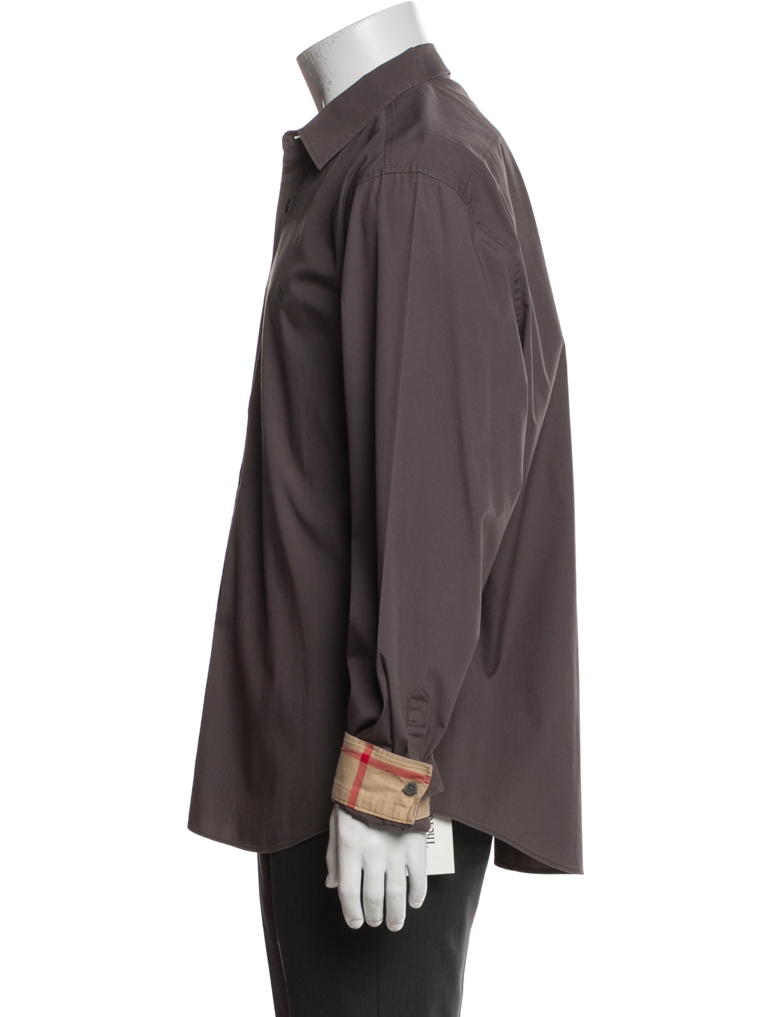 Burberry London Nova Check Pattern Long Sleeve Dress Shirt